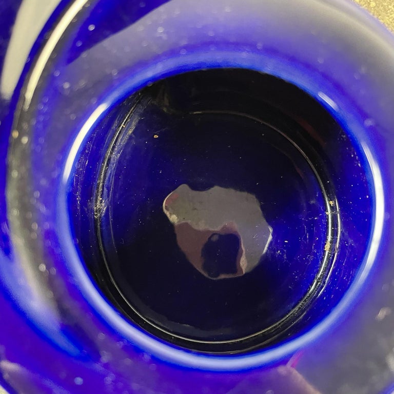 Vase Mid-Century en Céramique Bleue, Ancienne Tchécoslovaquie, 1960s en