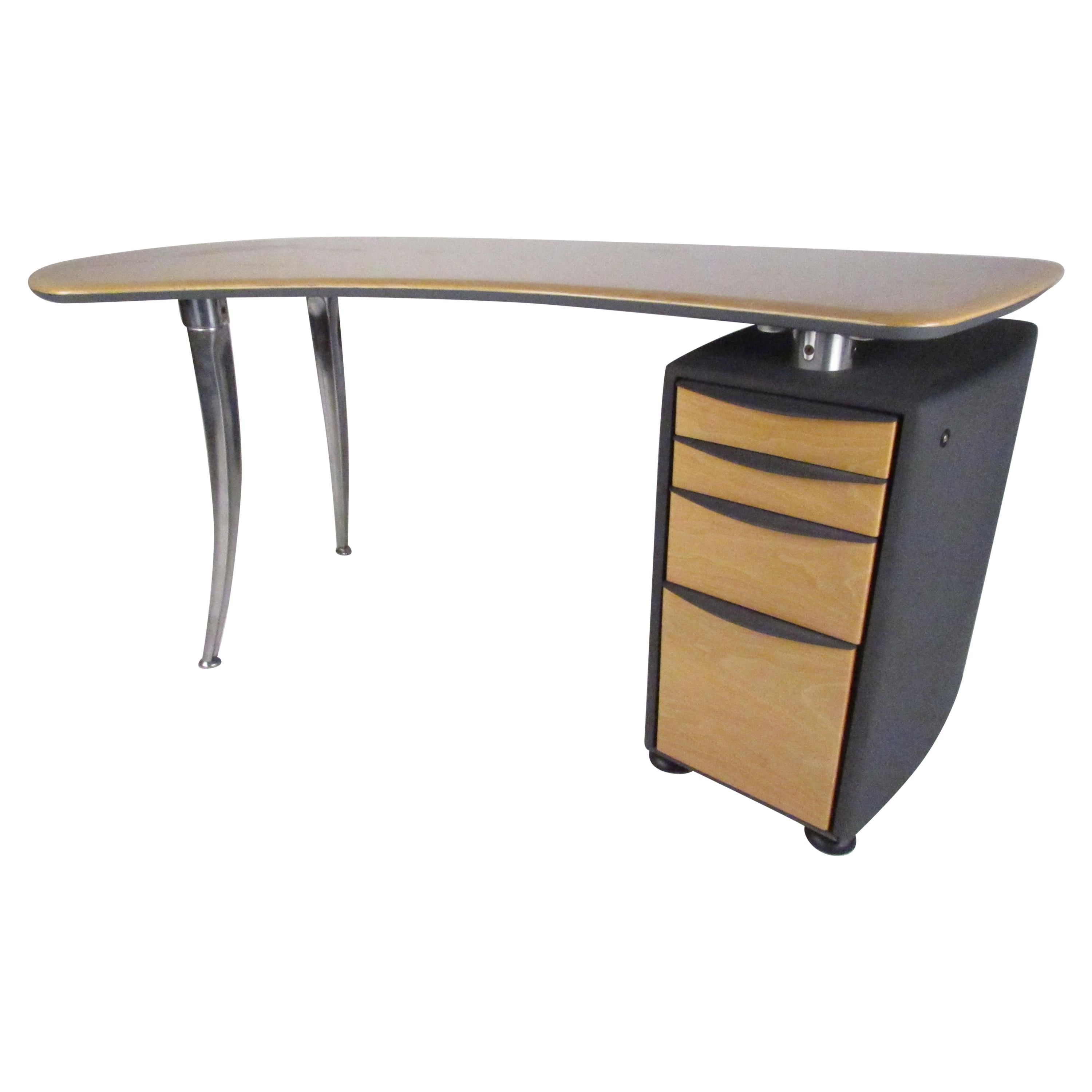 Italian Mid-Century Boomerang Top Desk
