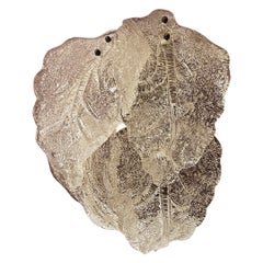 Aplique italiano de latón y cristal de mediados de siglo Zero Quattro de Fontana Arte, años 50