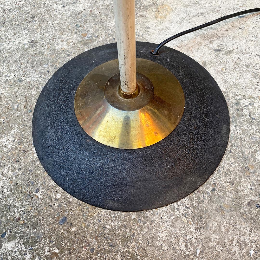 Italian Mid-Century Brass and Metal Floor Lamp by Stilnovo, 1950s 1