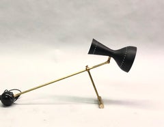 Italian Midcentury Brass Articulating and Counter-Balance Desk Lamp, Arredoluce