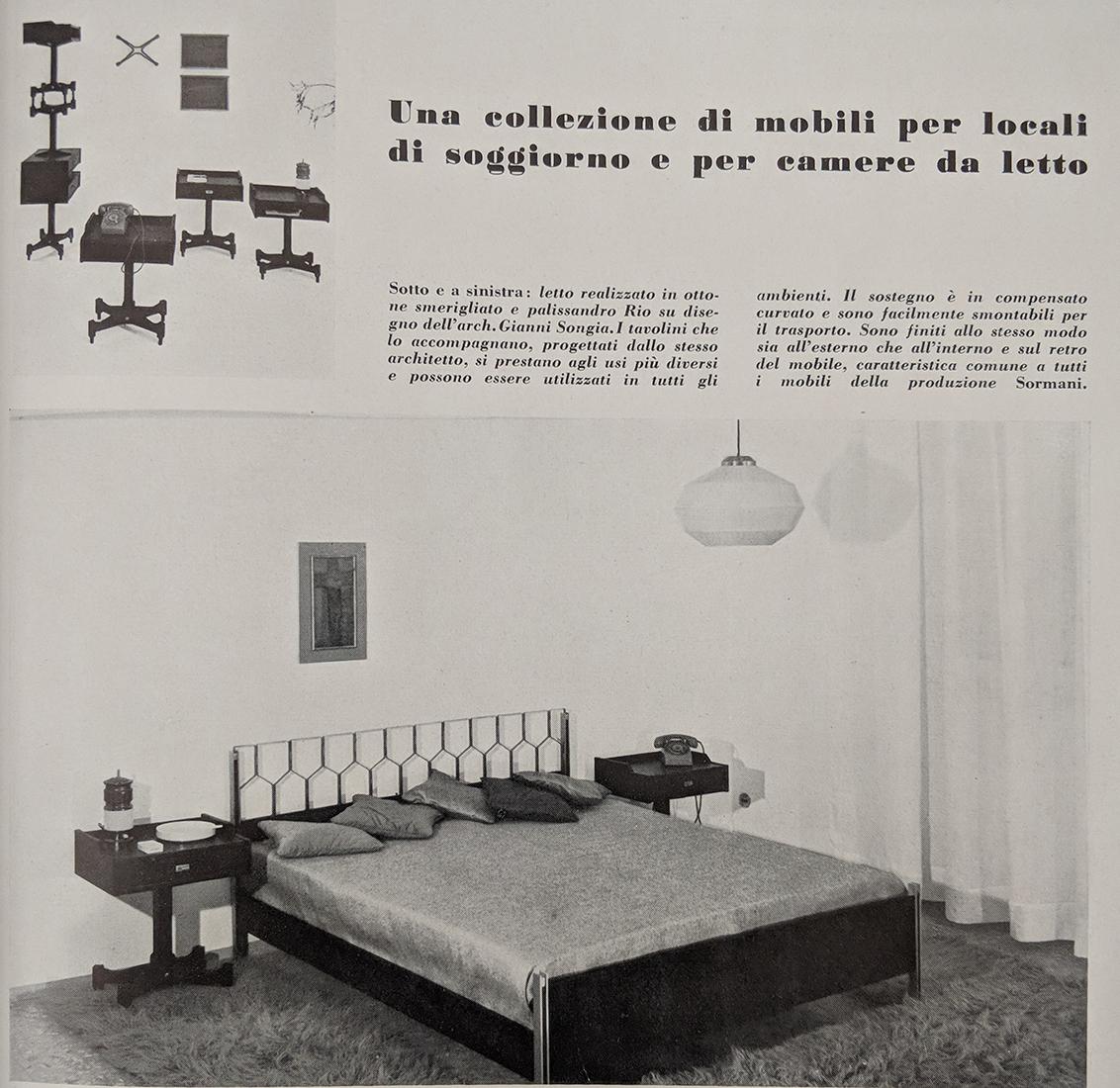 Italian Midcentury Brass Bed by Gianni Songia for Sormani, 1960s 4