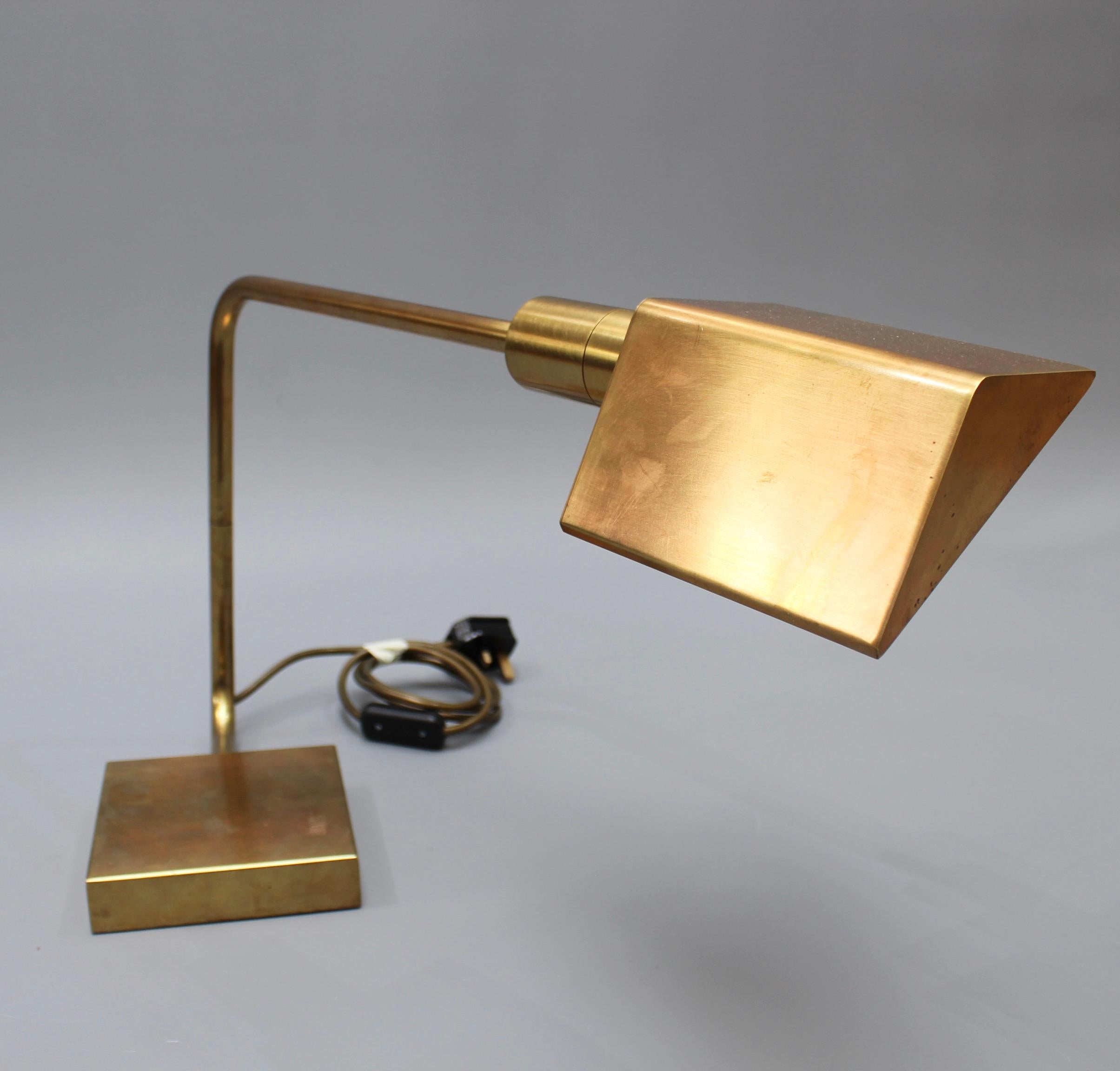 Mid-20th Century Italian Midcentury Brass Desk Lamp, circa 1950s