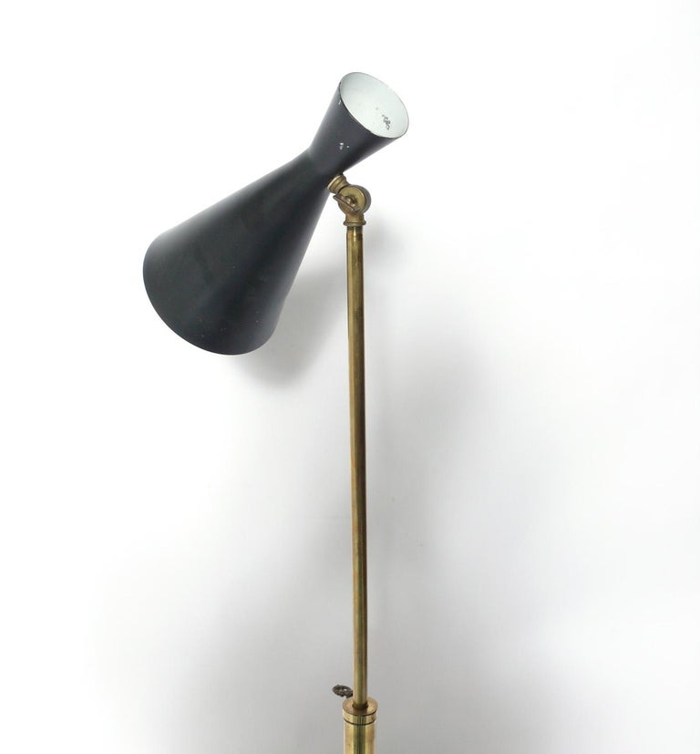 Italian Mid Century Brass Floor Lamp at 1stDibs