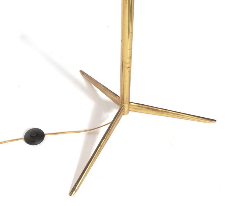 Italian Mid Century Brass Floor Lamp at 1stDibs