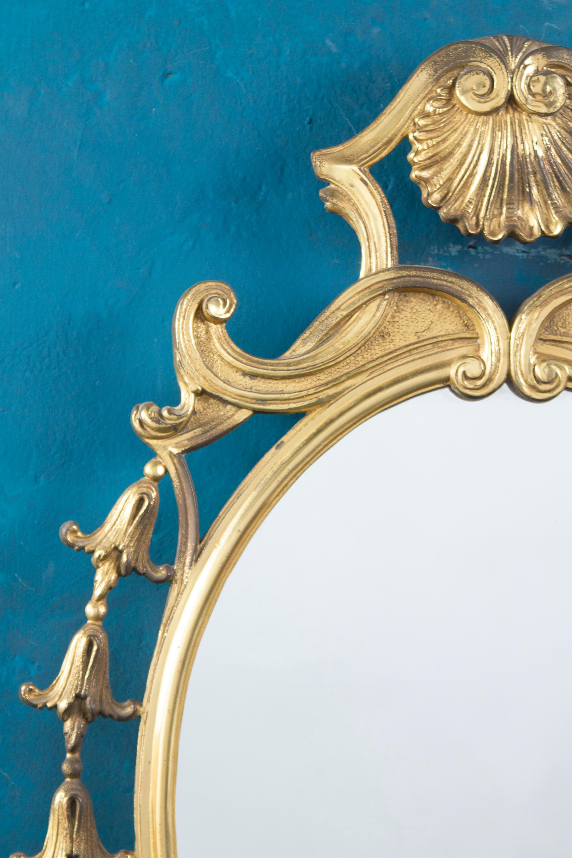  Italian Mid -Century Brass Mirrors, 1950 1