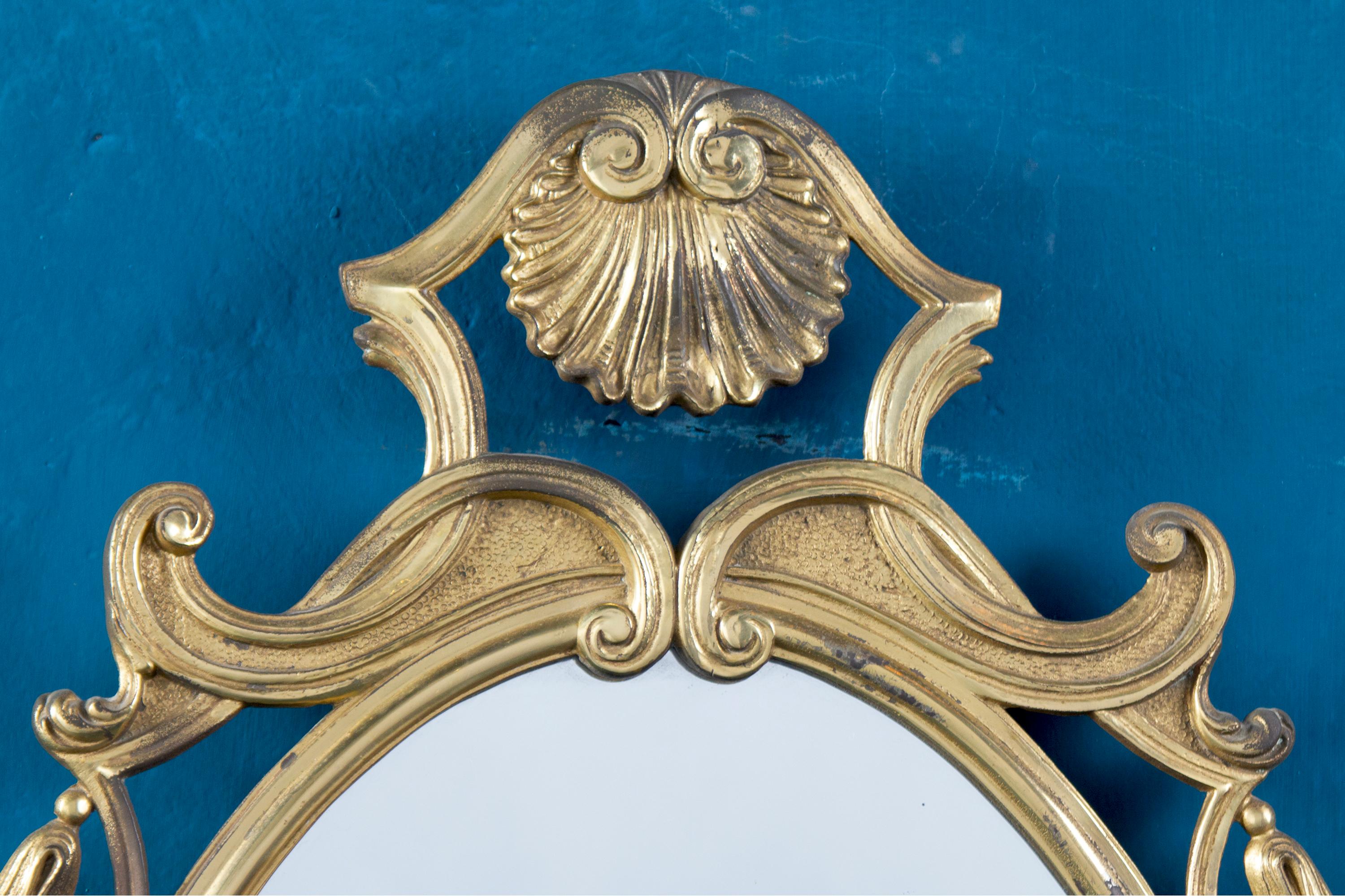  Italian Mid -Century Brass Mirrors, 1950 2