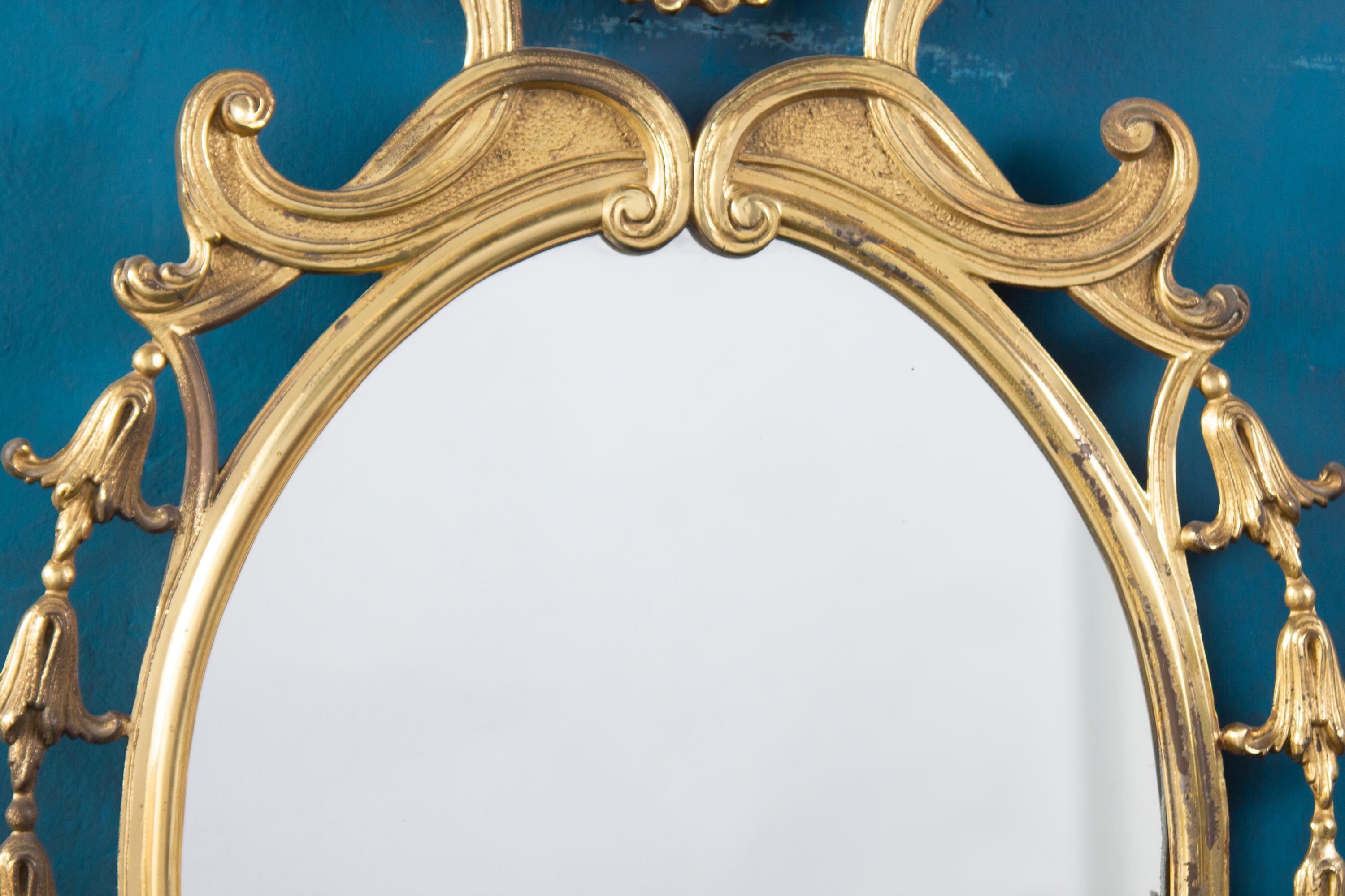  Italian Mid -Century Brass Mirrors, 1950 3
