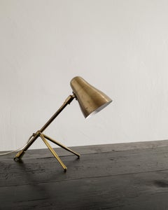 Italian Mid Century Brass "Ochetta" Table Lamp by Giuseppe Ostuni & O-luce 1950s
