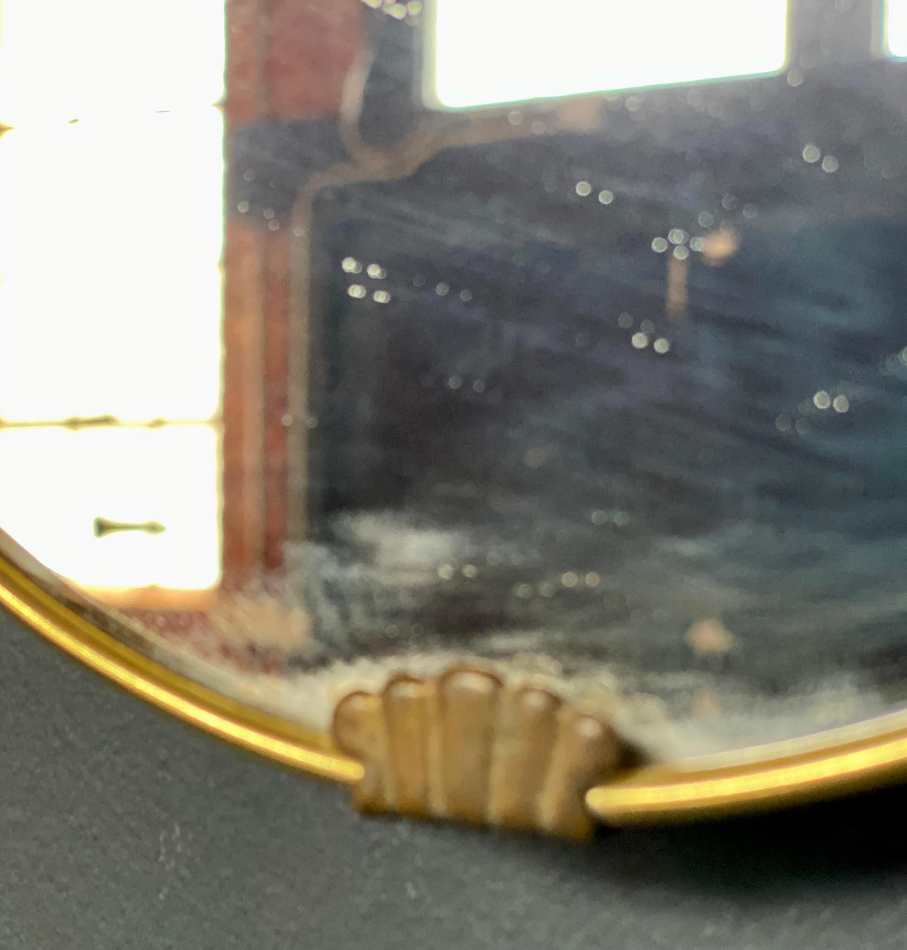 Italian Midcentury Brass Oval Mirror, 1950s 1