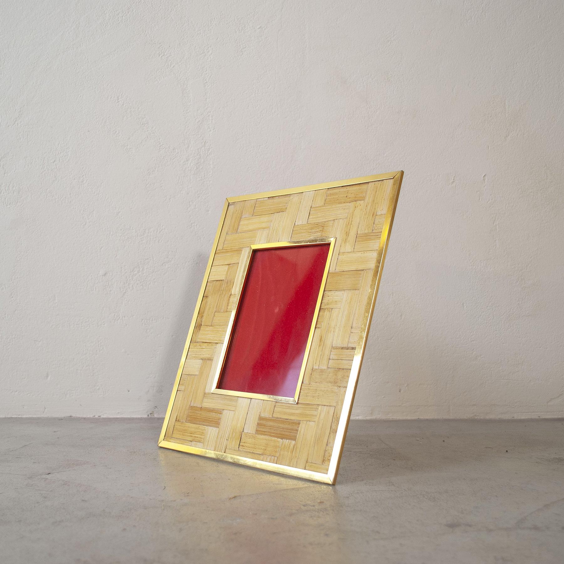 Italian mid century brass photo frame 1960s In Good Condition For Sale In bari, IT