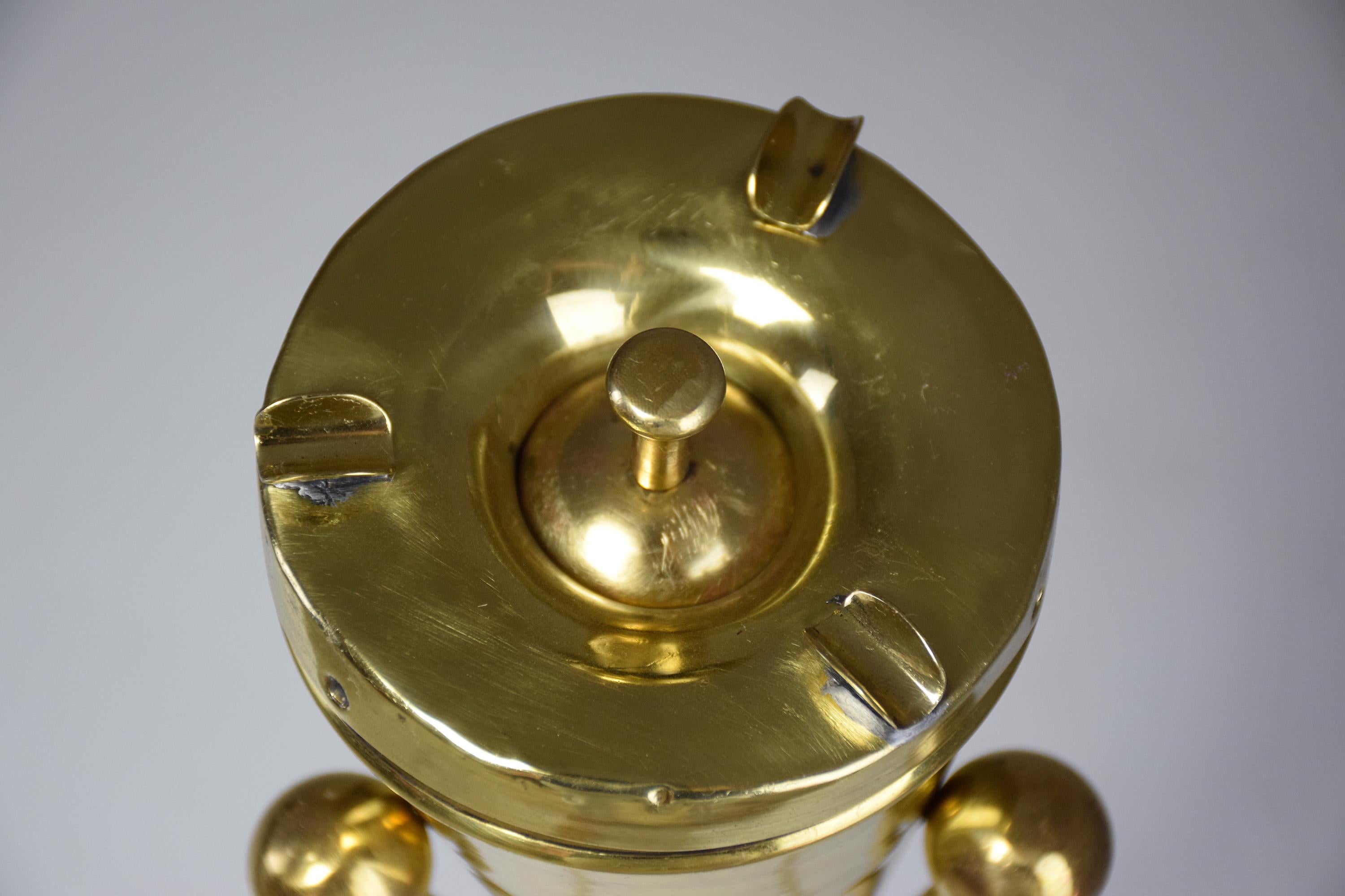 Italian Midcentury Brass Standing Ashtray, 1950s 7