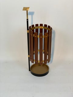 Italian Mid Century Brass Structure Umbrella Stand