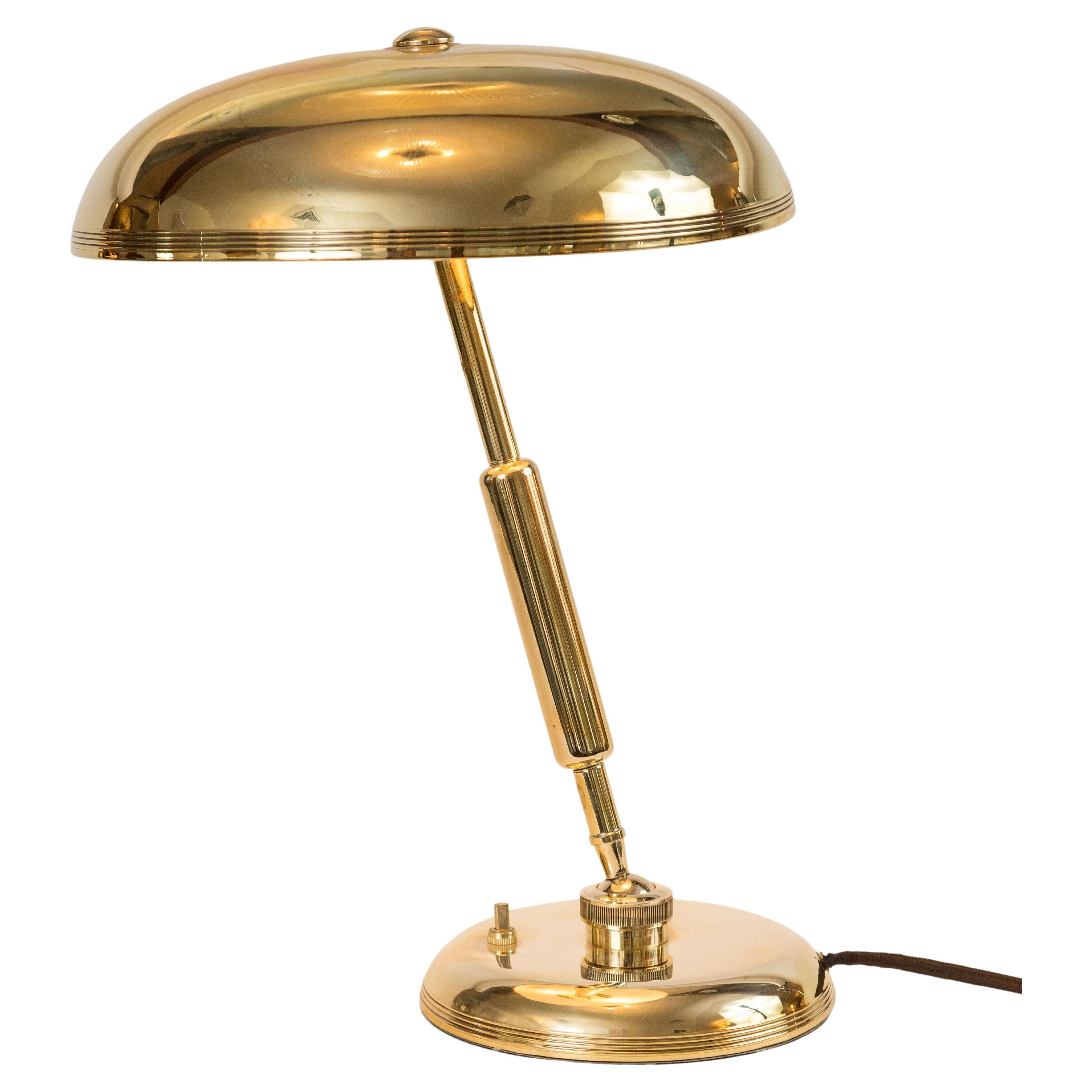 Italienische Mid Century Messing Tischlampe von Giovanni Michelucci