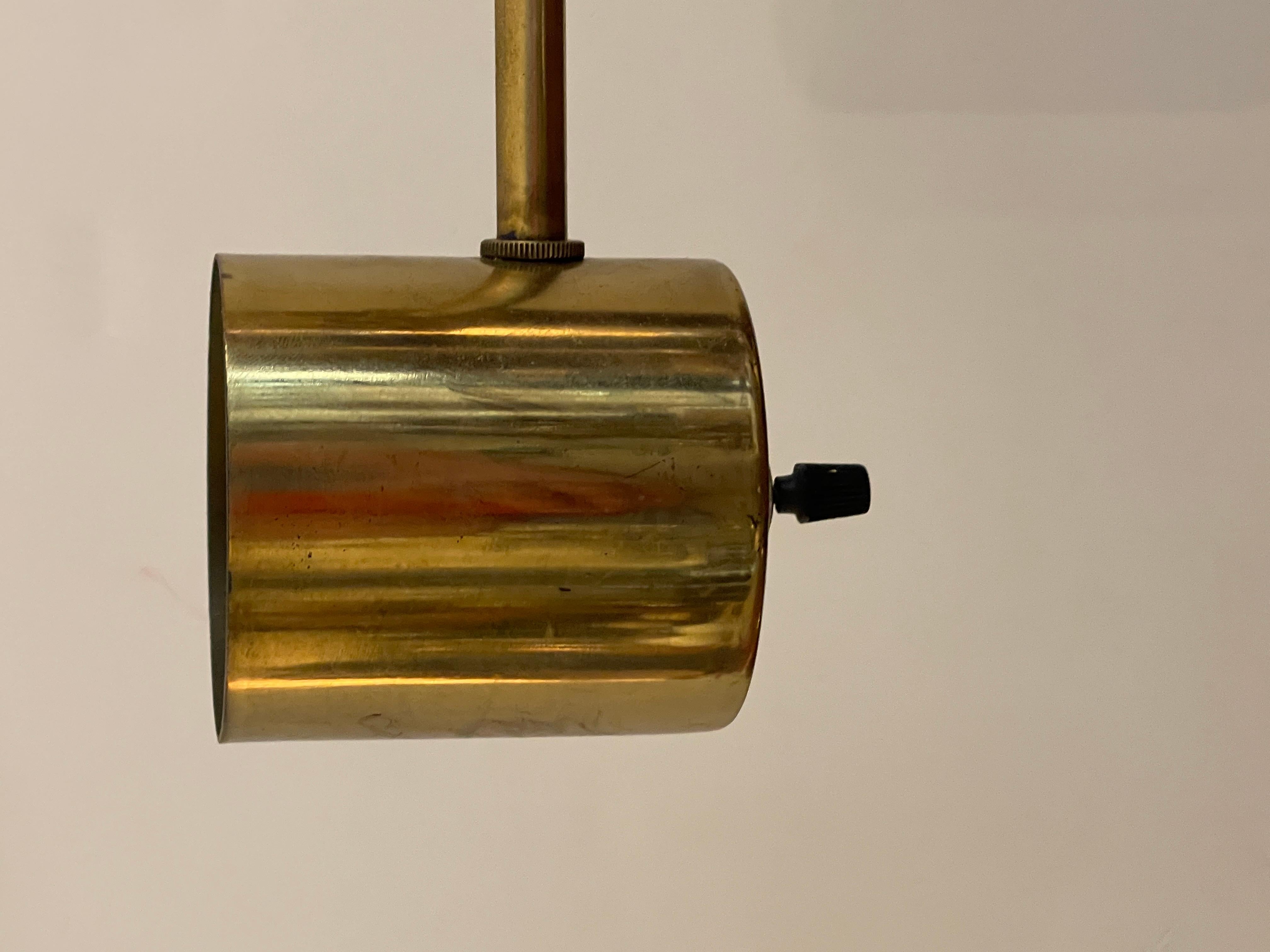 Italian Mid Century Brass & Wood 'Atomic' Lamp For Sale 9