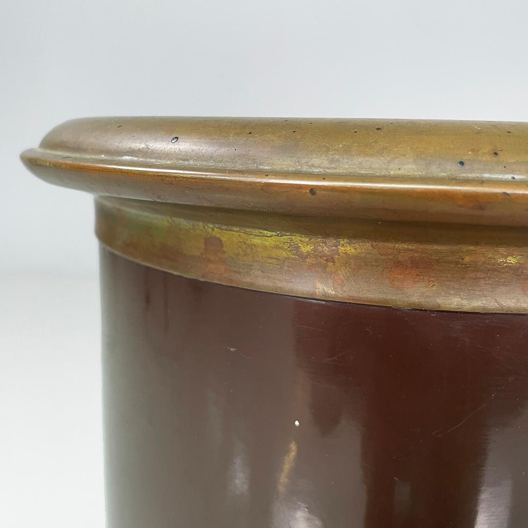 Portaombrelli italiano di metà secolo in bronzo e metallo marrone, anni '50 in vendita 5