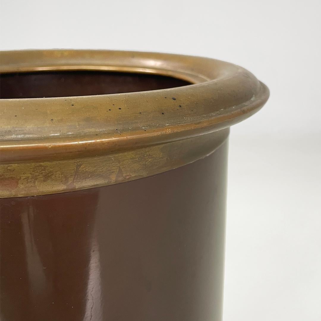 Portaombrelli italiano di metà secolo in bronzo e metallo marrone, anni '50 in vendita 6