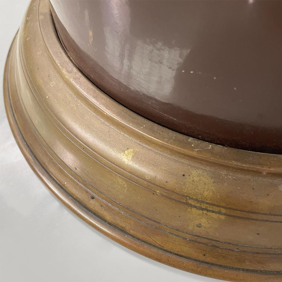 Portaombrelli italiano di metà secolo in bronzo e metallo marrone, anni '50 in vendita 10