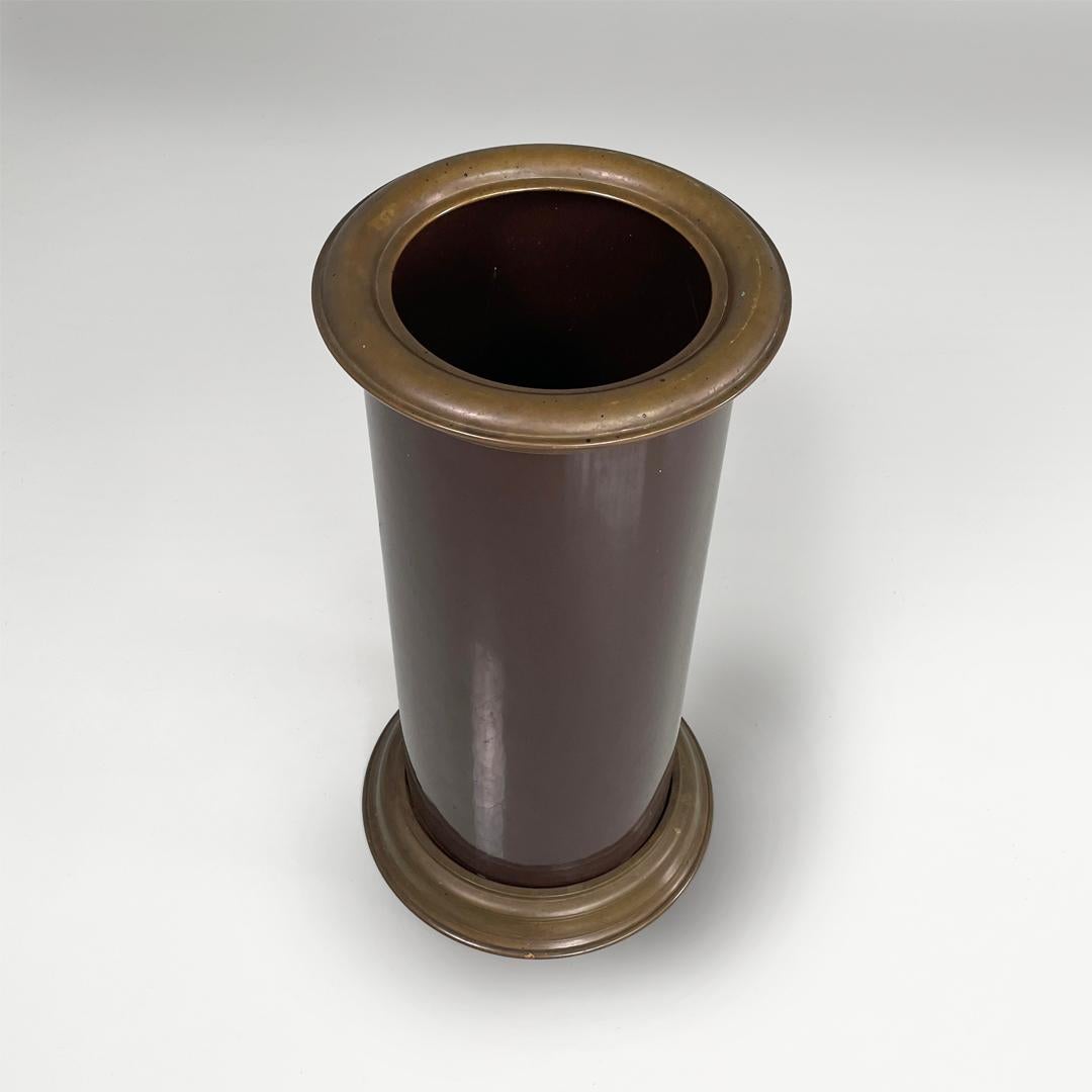 Italiano Portaombrelli italiano di metà secolo in bronzo e metallo marrone, anni '50 in vendita