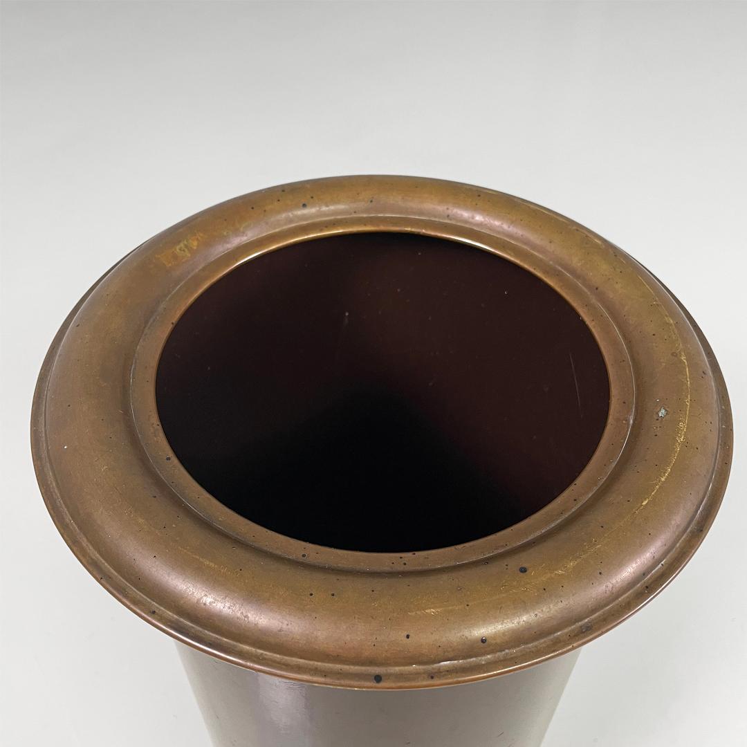 Metà XX secolo Portaombrelli italiano di metà secolo in bronzo e metallo marrone, anni '50 in vendita