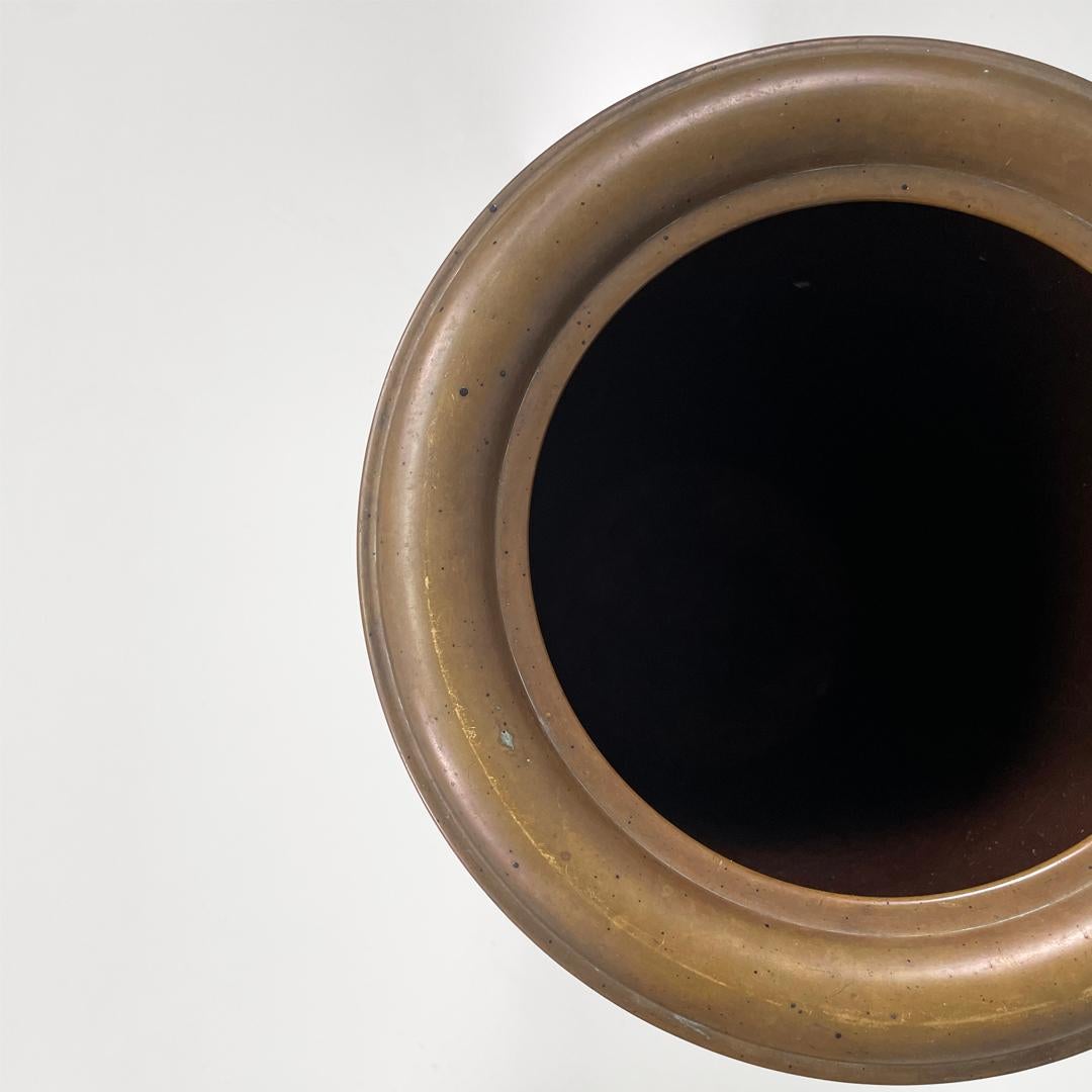 Metallo Portaombrelli italiano di metà secolo in bronzo e metallo marrone, anni '50 in vendita