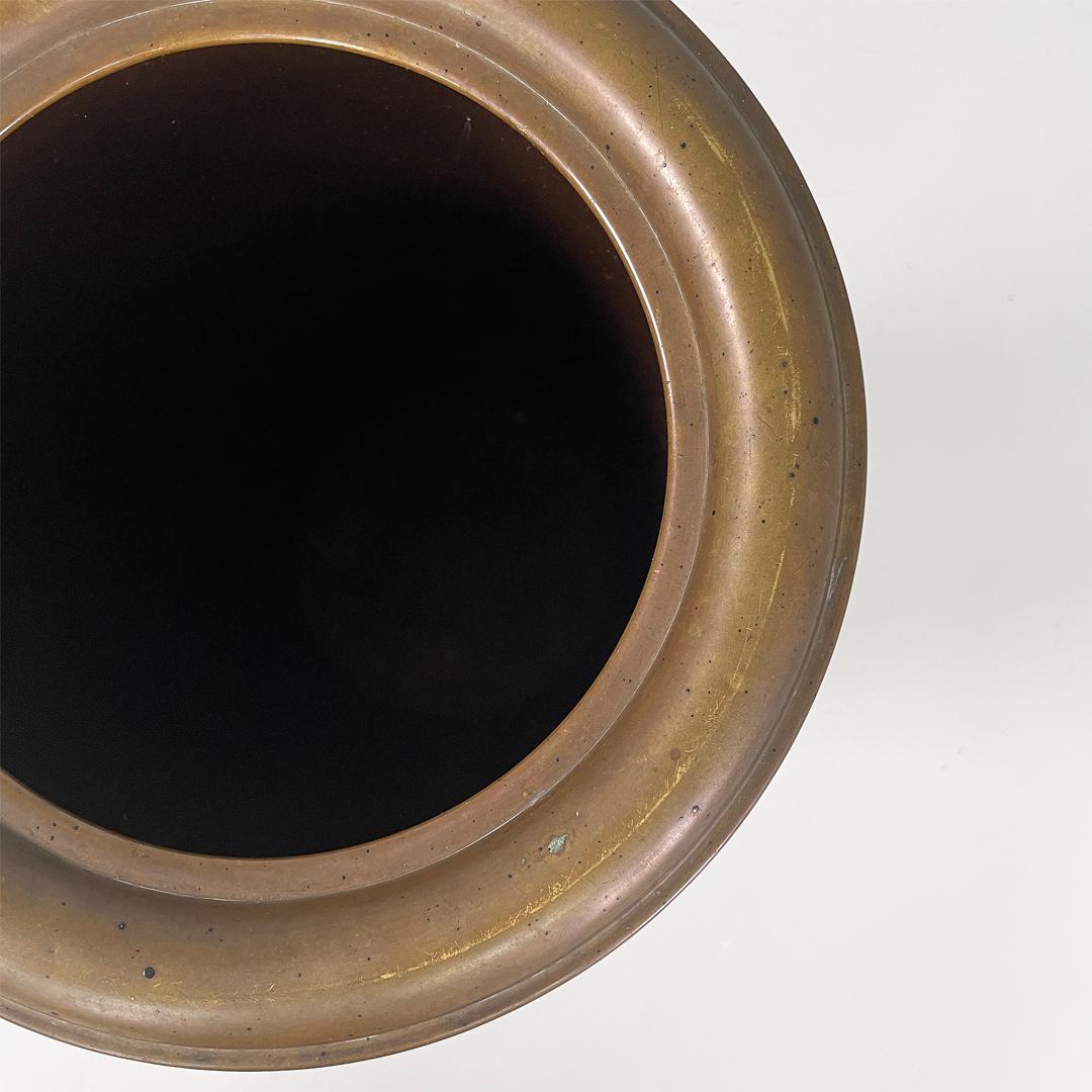 Portaombrelli italiano di metà secolo in bronzo e metallo marrone, anni '50 in vendita 1