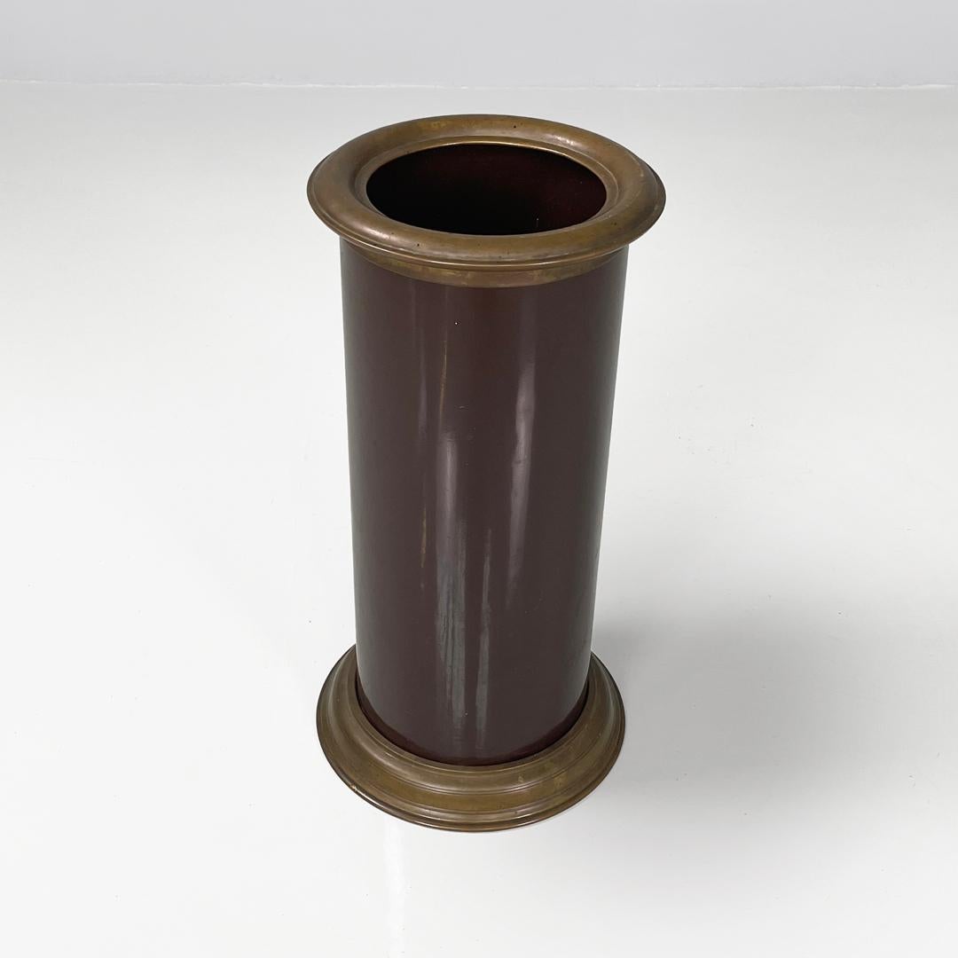 Portaombrelli italiano di metà secolo in bronzo e metallo marrone, anni '50 in vendita