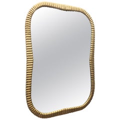 Italian Midcentury Bronze Mirror