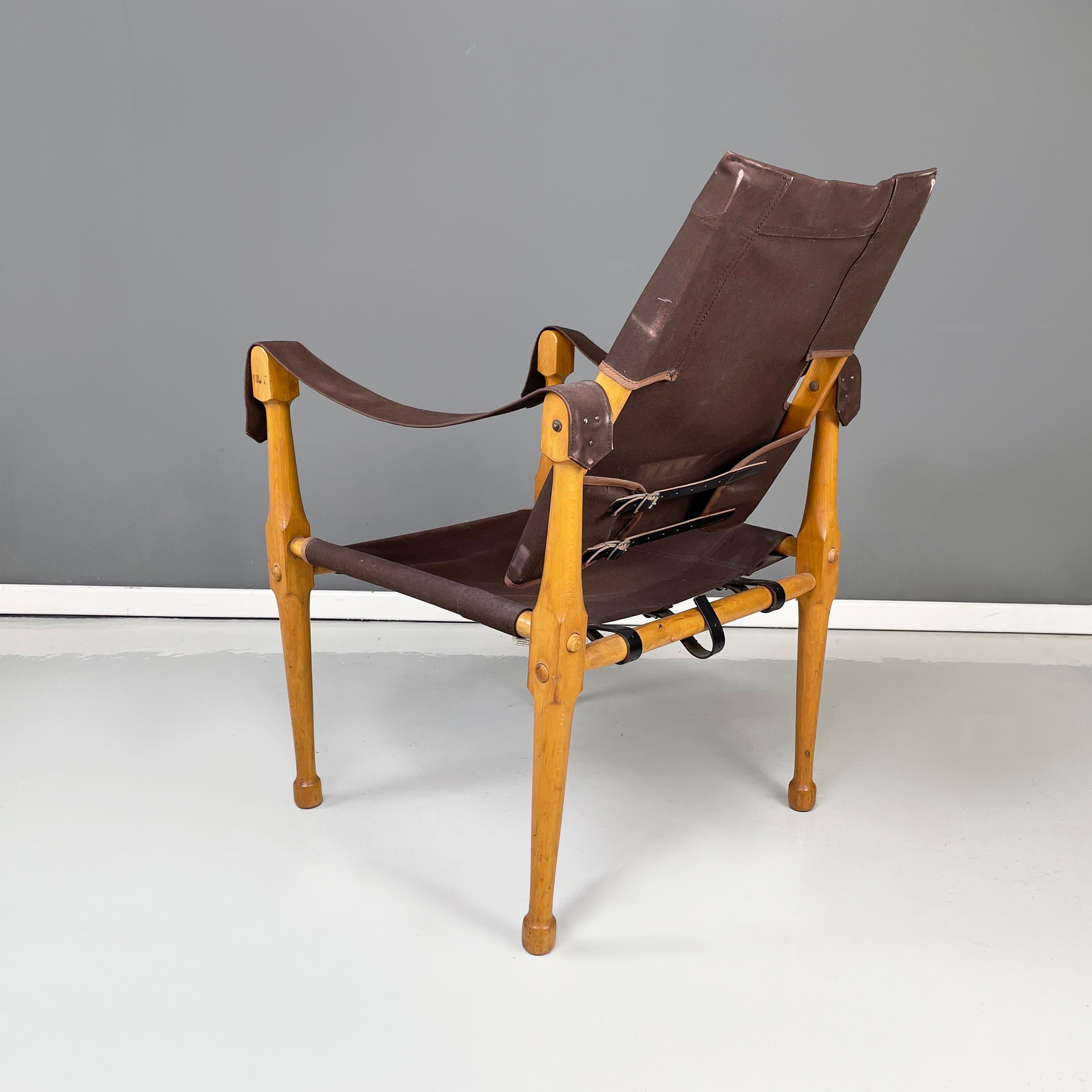 Italienischer Brown Sessel 86 Morettina von B. Marstaller Zanotta, 1980er Jahre, Mitte des Jahrhunderts (Italian) im Angebot