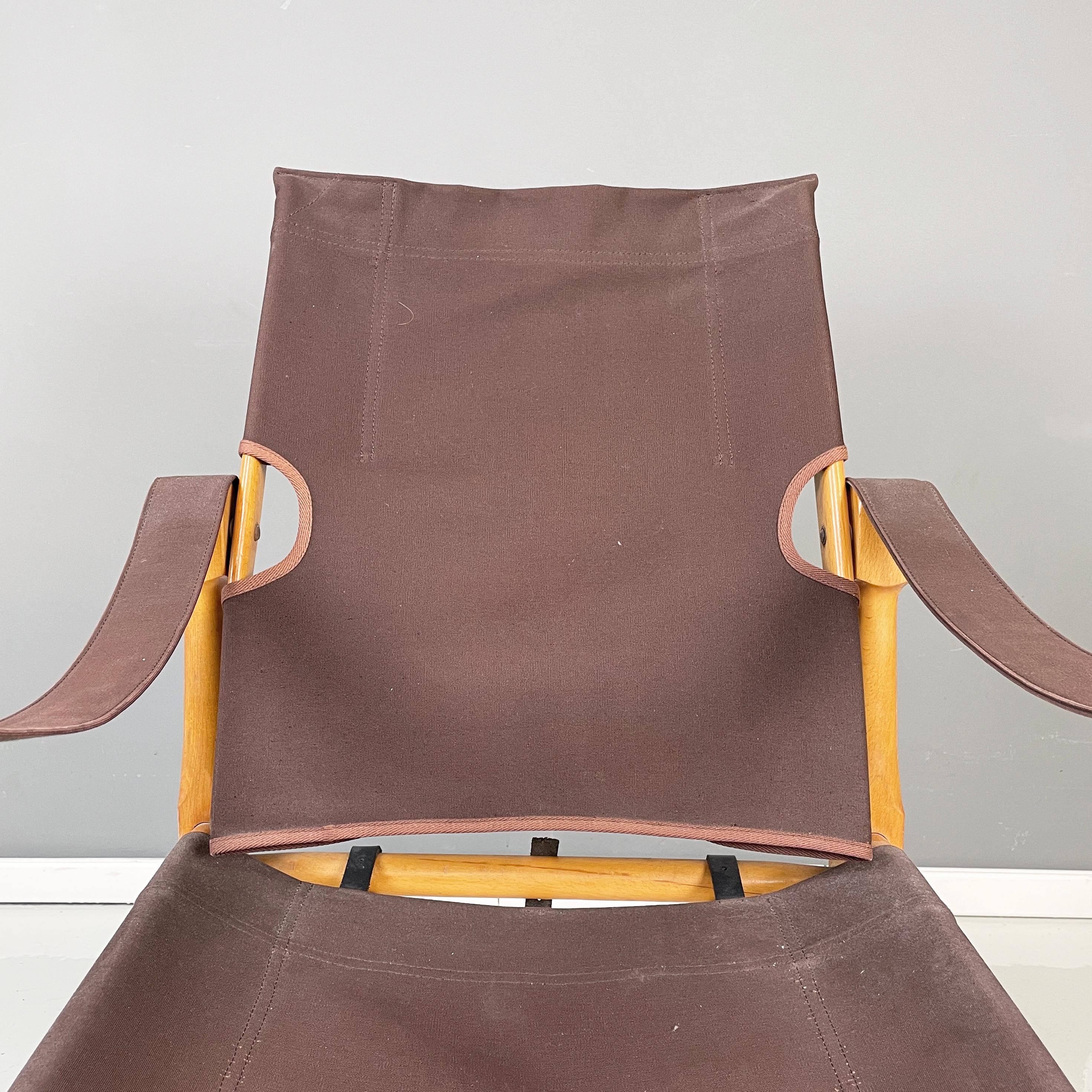 Italian mid-century Brown Armchair 86 Morettina by B. Marstaller Zanotta, 1980s For Sale 2