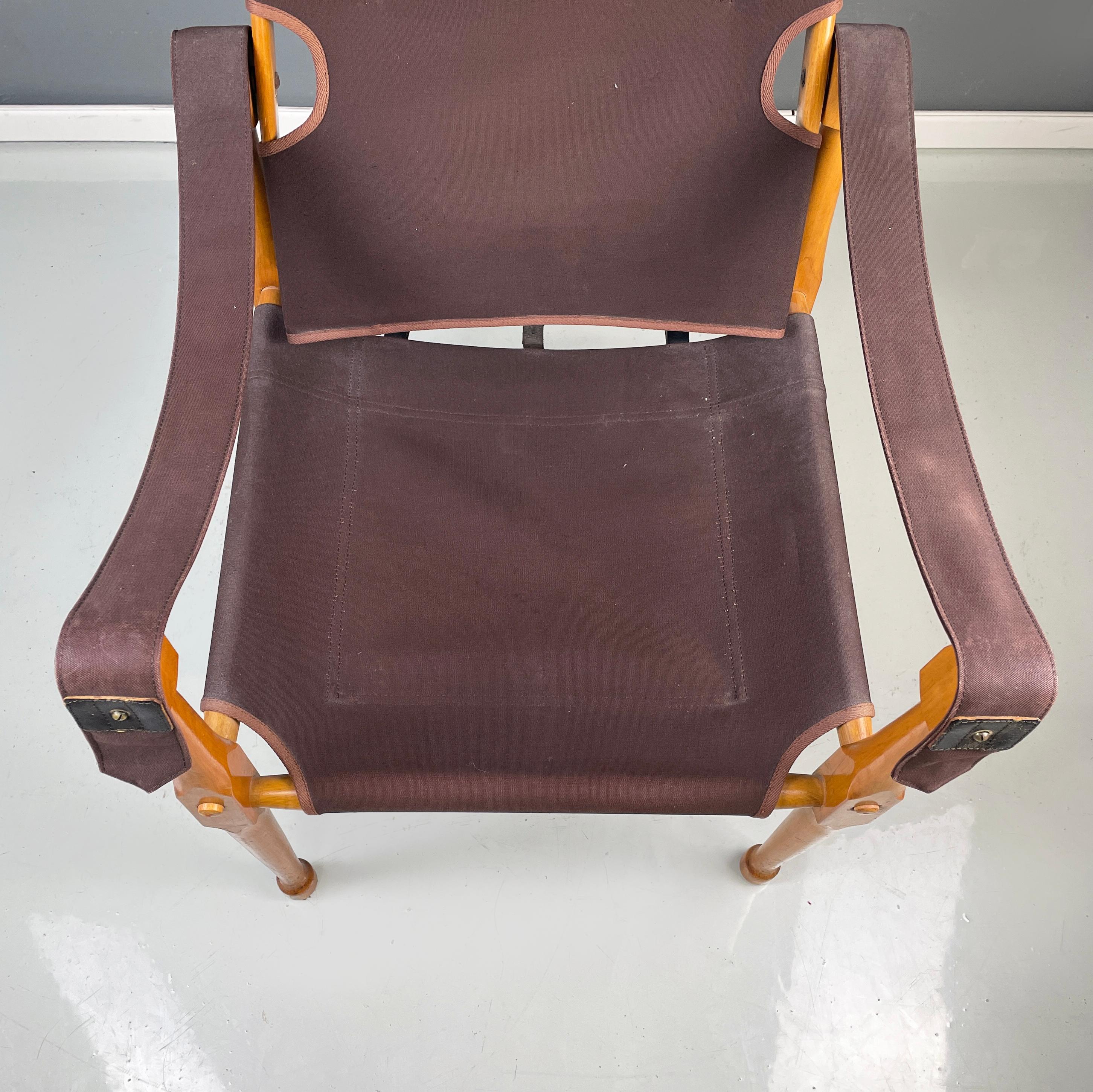 Italian mid-century Brown Armchair 86 Morettina by B. Marstaller Zanotta, 1980s For Sale 3