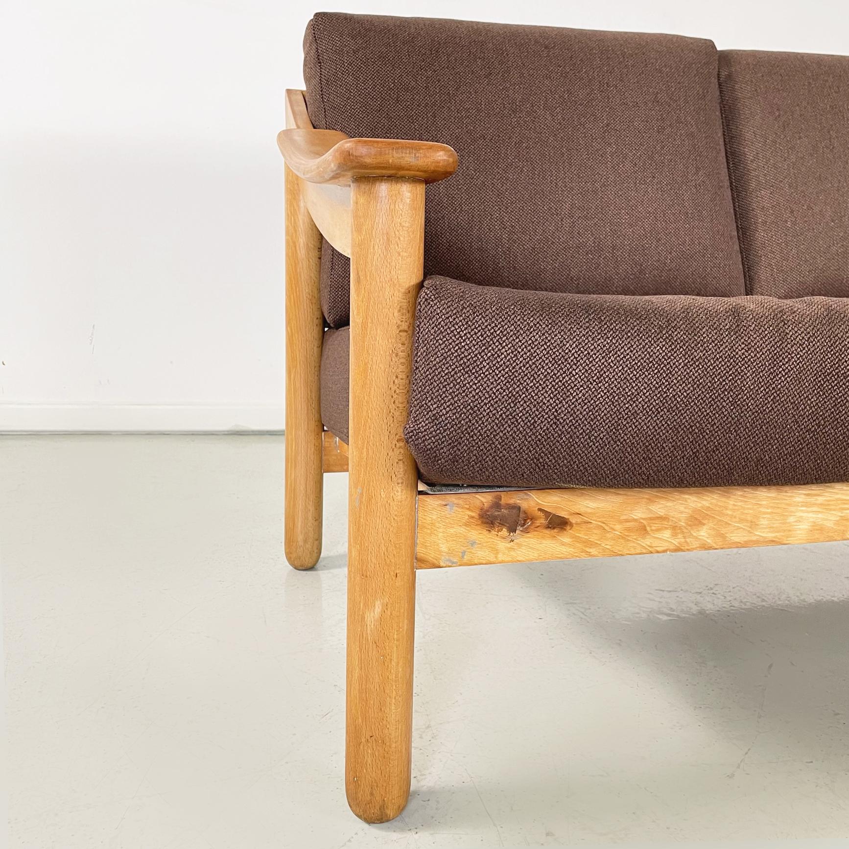 Italienische braune Sessel aus der Mitte des Jahrhunderts  Loden-Sofa von Magistretti für Cassina, 1960er Jahre 6