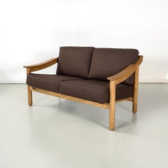 Italian Midcentury Brown Armchairs Sofa Loden by Magistretti for Cassina 1960s