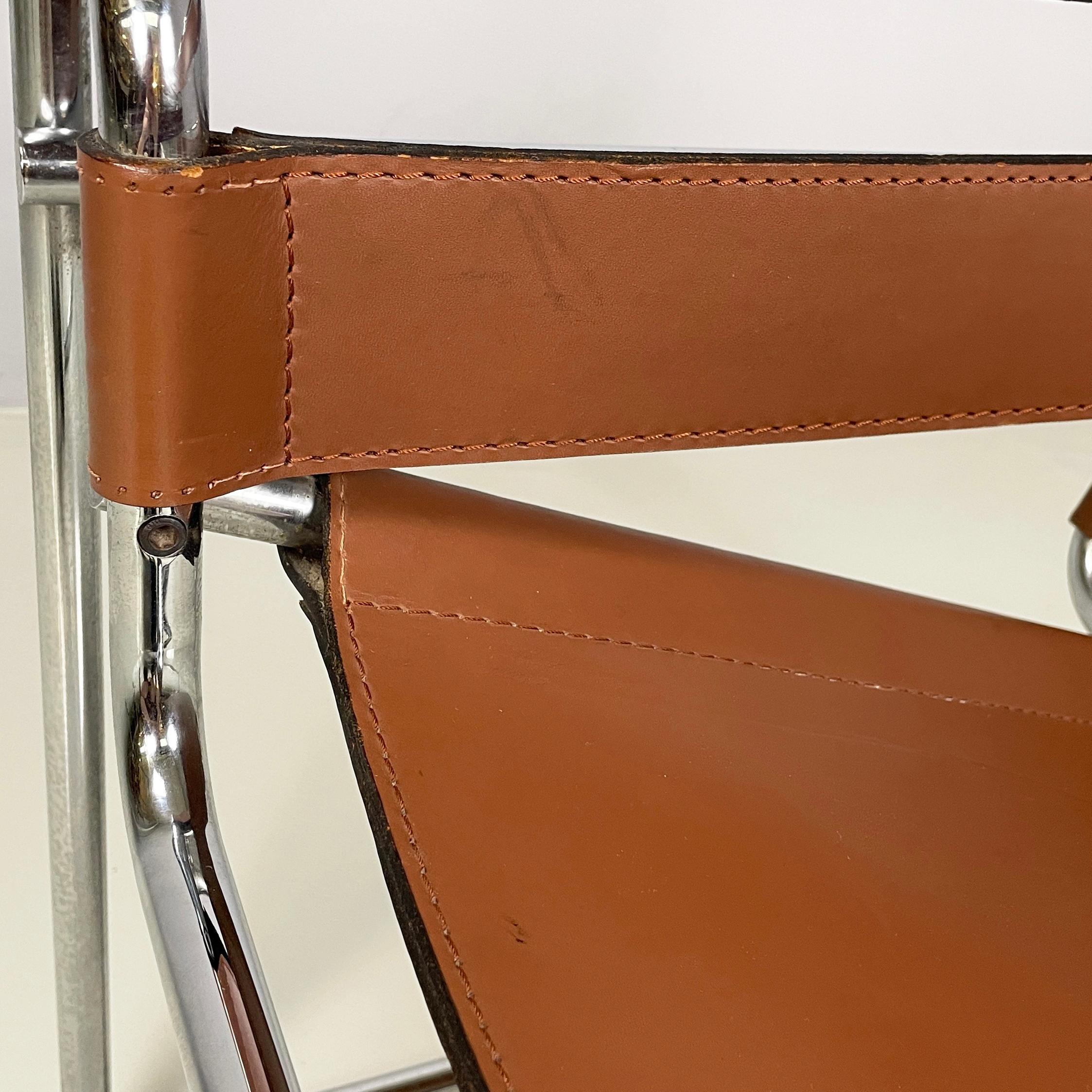 Italian mid-century Brown Armchairs Wassily by Marcel Breuer for Gavina, 1960s For Sale 8