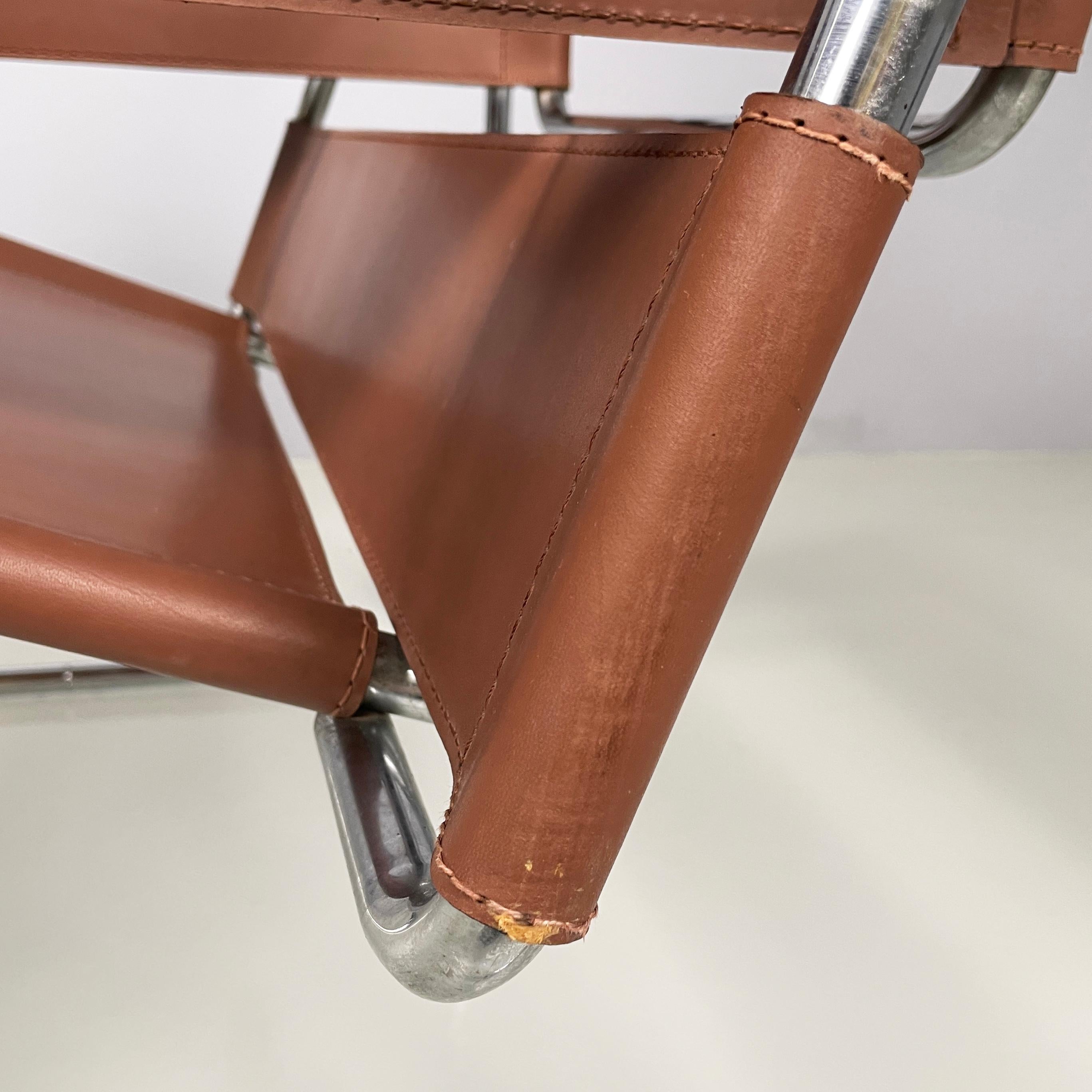 Italian mid-century Brown Armchairs Wassily by Marcel Breuer for Gavina, 1960s For Sale 9