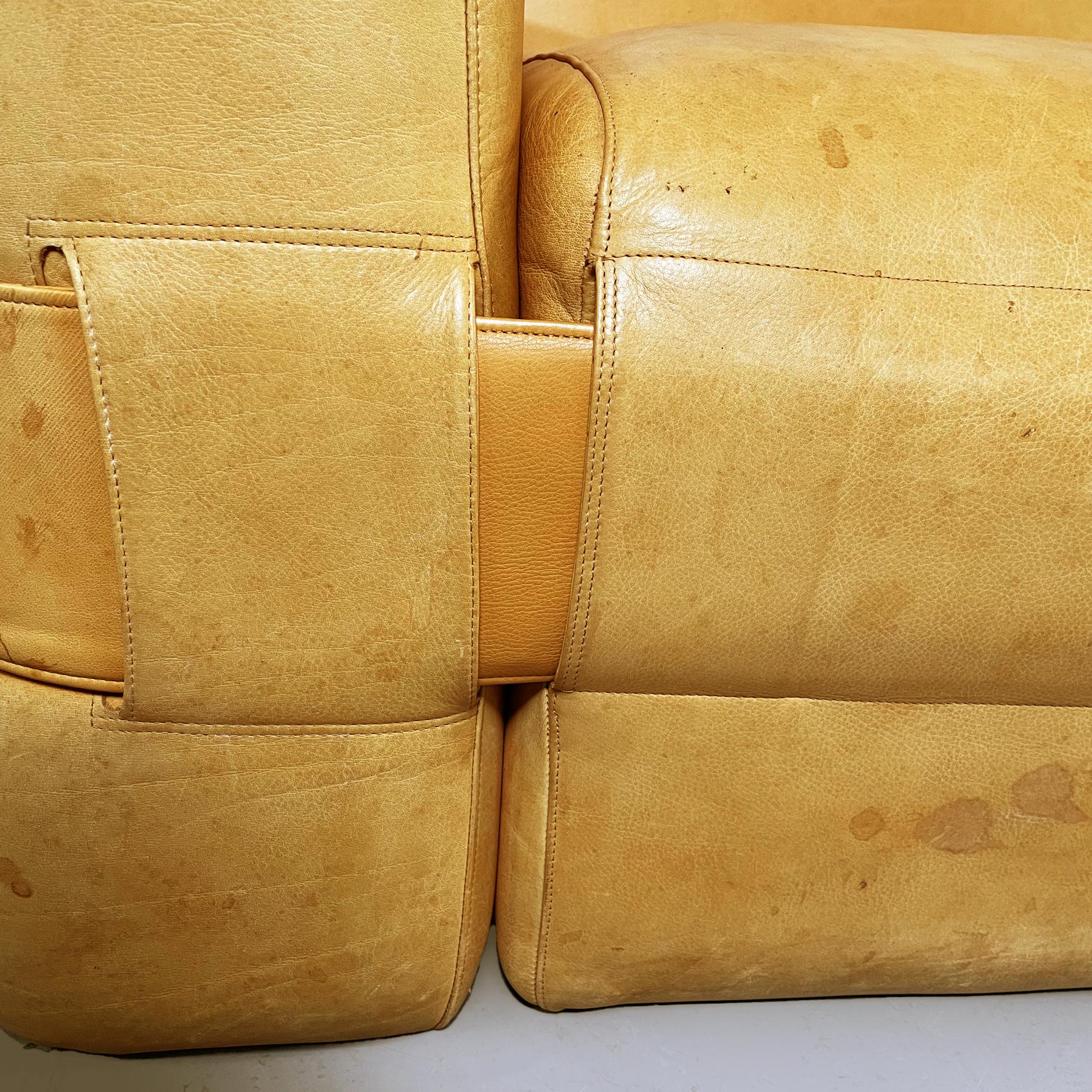 Italian Mid-Century Brown Leather Modular Sofa 932 by Bellini for Cassina, 1960s 9