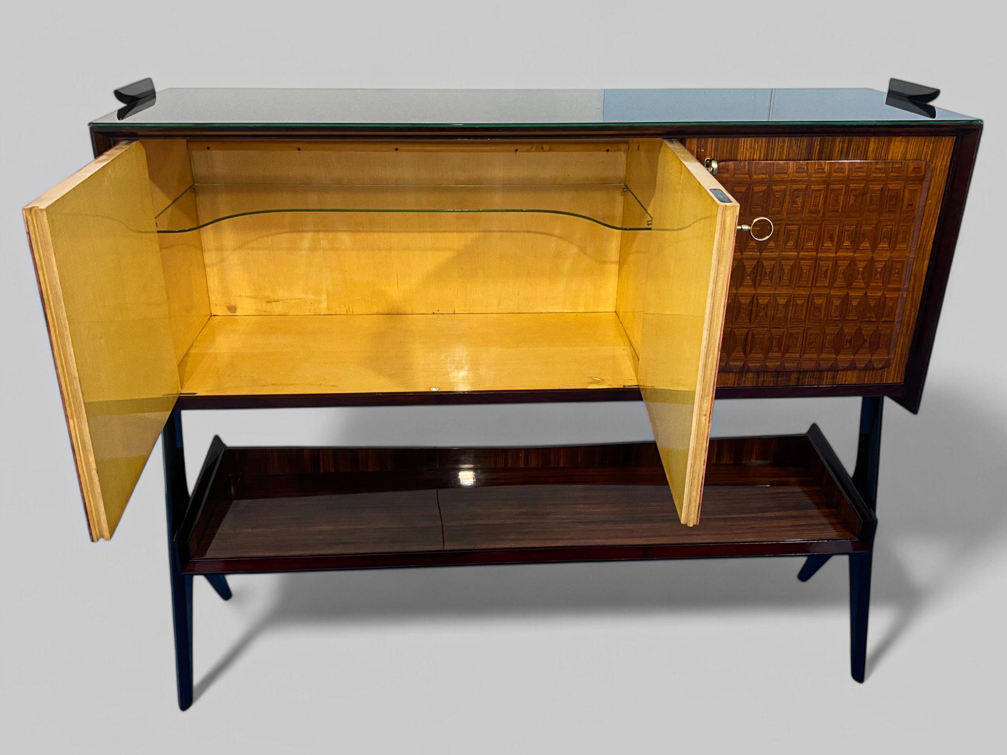 Italian Mid Century Cabinet Bar , Sideboard designed by Vittorio Dassi, 1955 For Sale 6