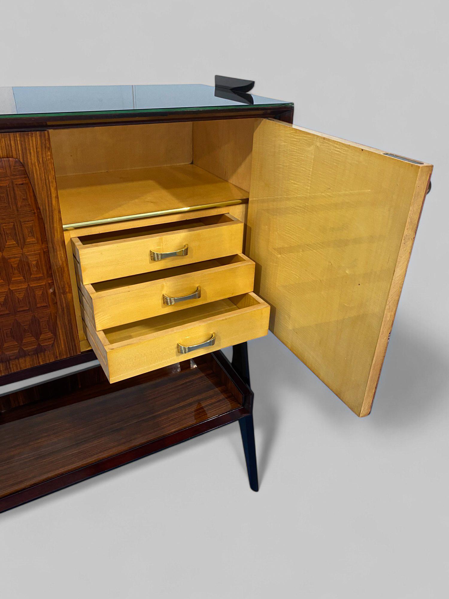 Italian Mid Century Cabinet Bar , Sideboard designed by Vittorio Dassi, 1955 For Sale 8