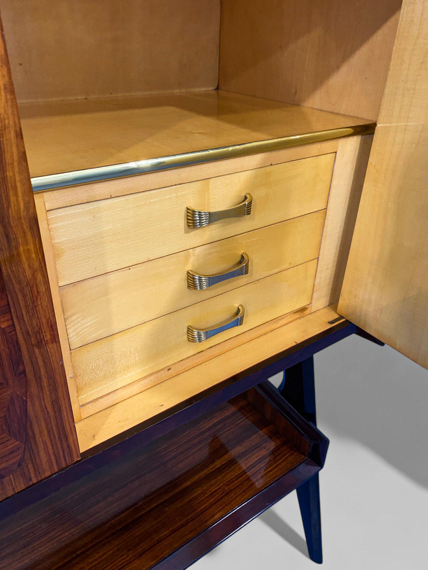 Italian Mid Century Cabinet Bar , Sideboard designed by Vittorio Dassi, 1955 For Sale 9