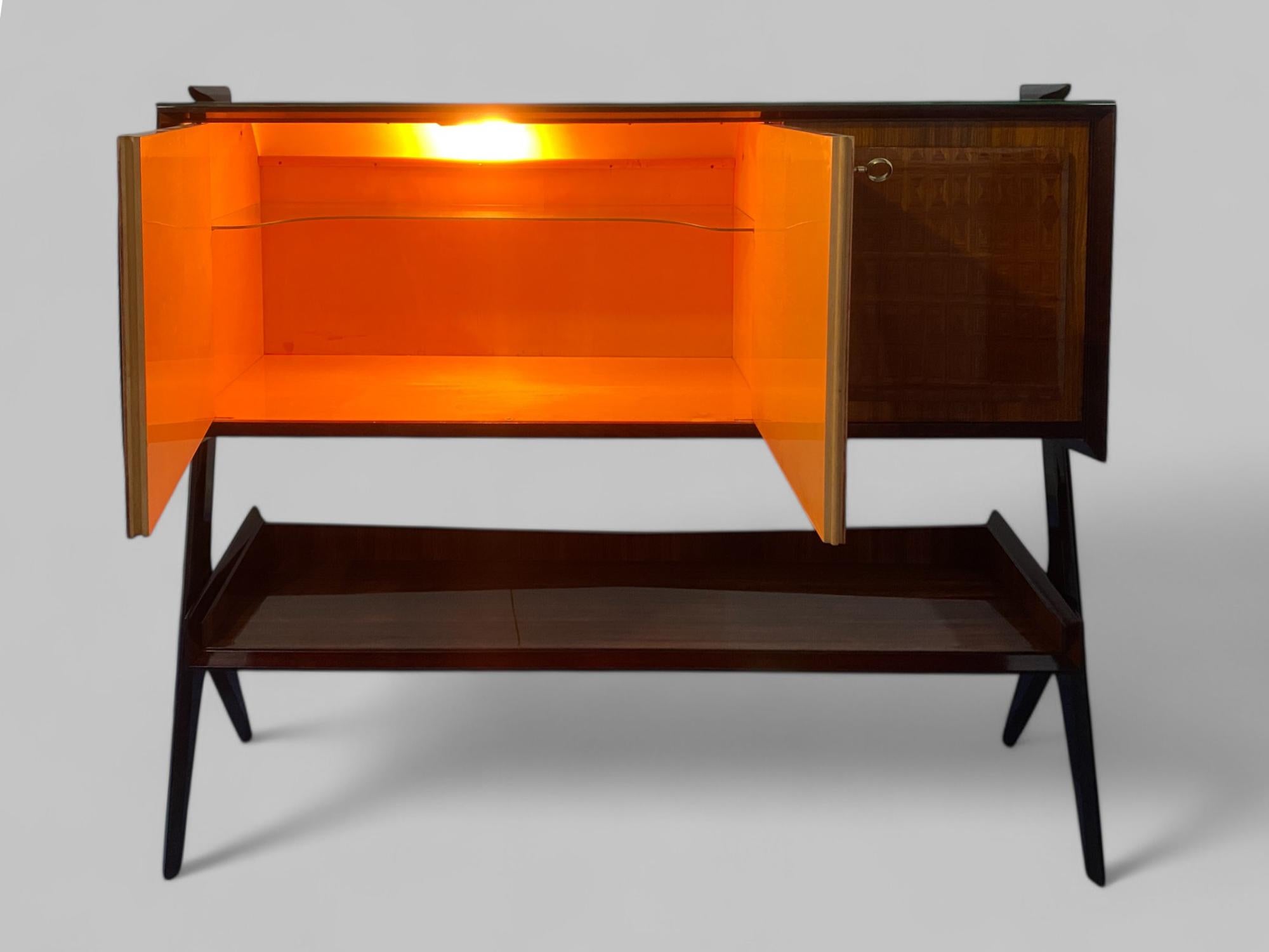 Italian Mid Century Cabinet Bar , Sideboard designed by Vittorio Dassi, 1955 For Sale 10