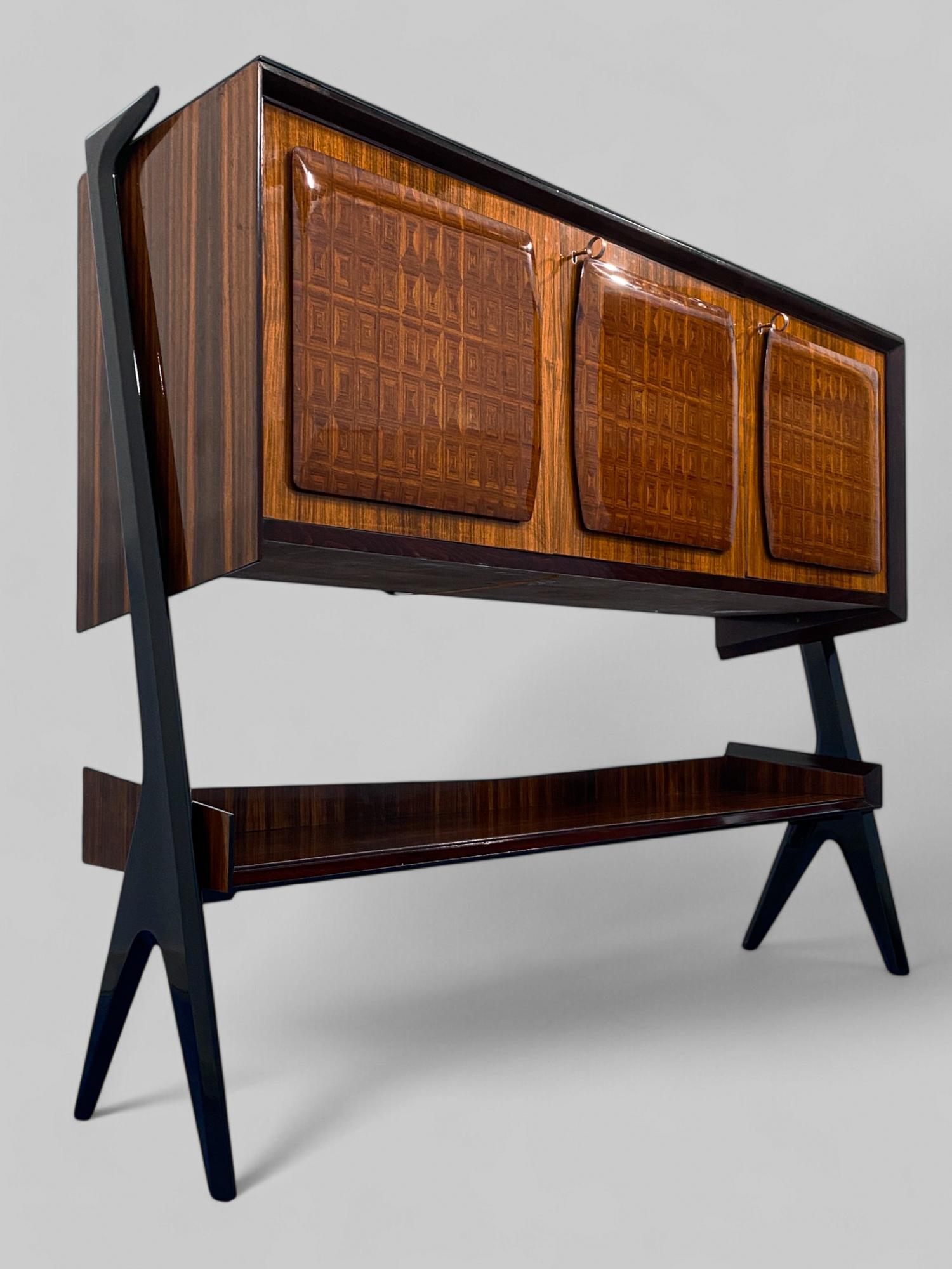 Italian Mid Century Cabinet Bar , Sideboard designed by Vittorio Dassi, 1955 For Sale 11