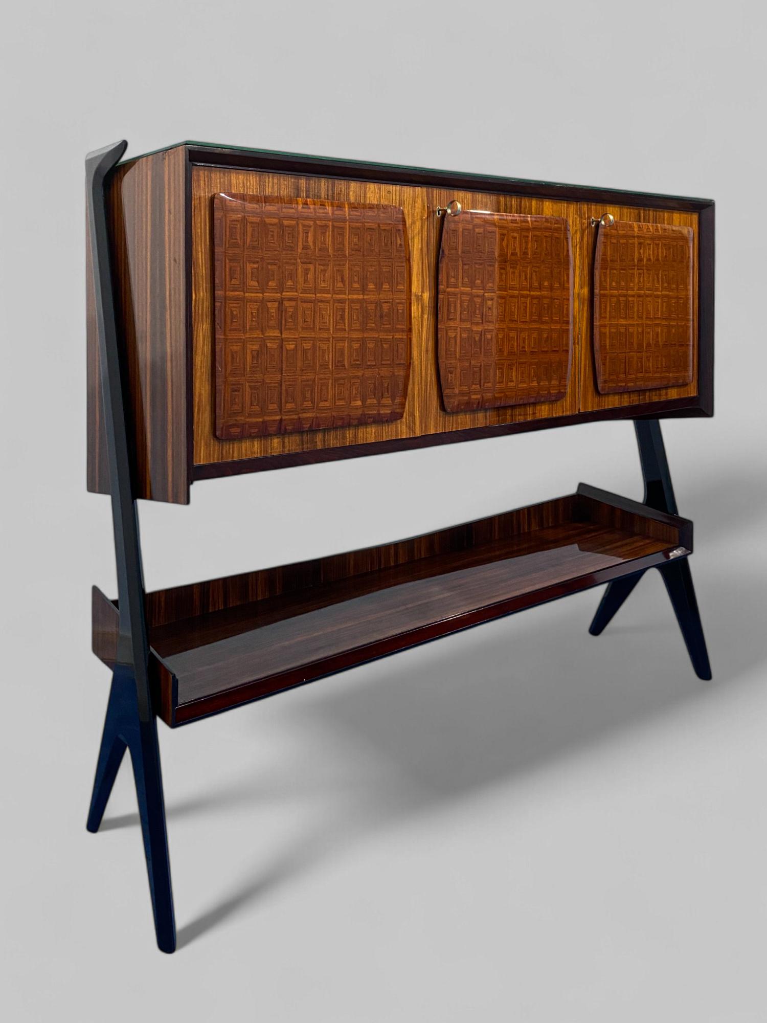Italian Mid Century Cabinet Bar , Sideboard designed by Vittorio Dassi, 1955 For Sale 12
