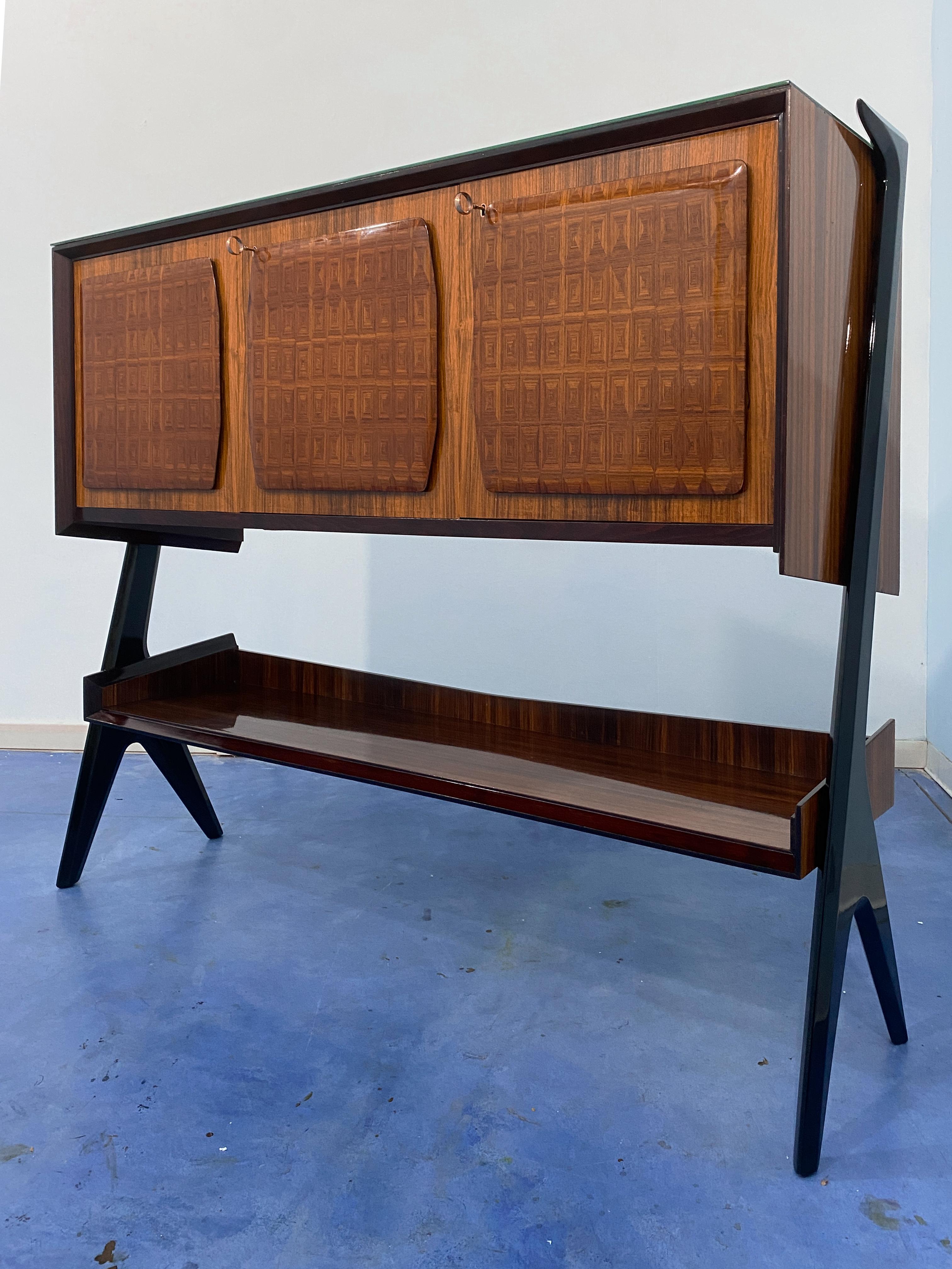Other Italian Mid Century Cabinet Bar , Sideboard designed by Vittorio Dassi, 1955 For Sale