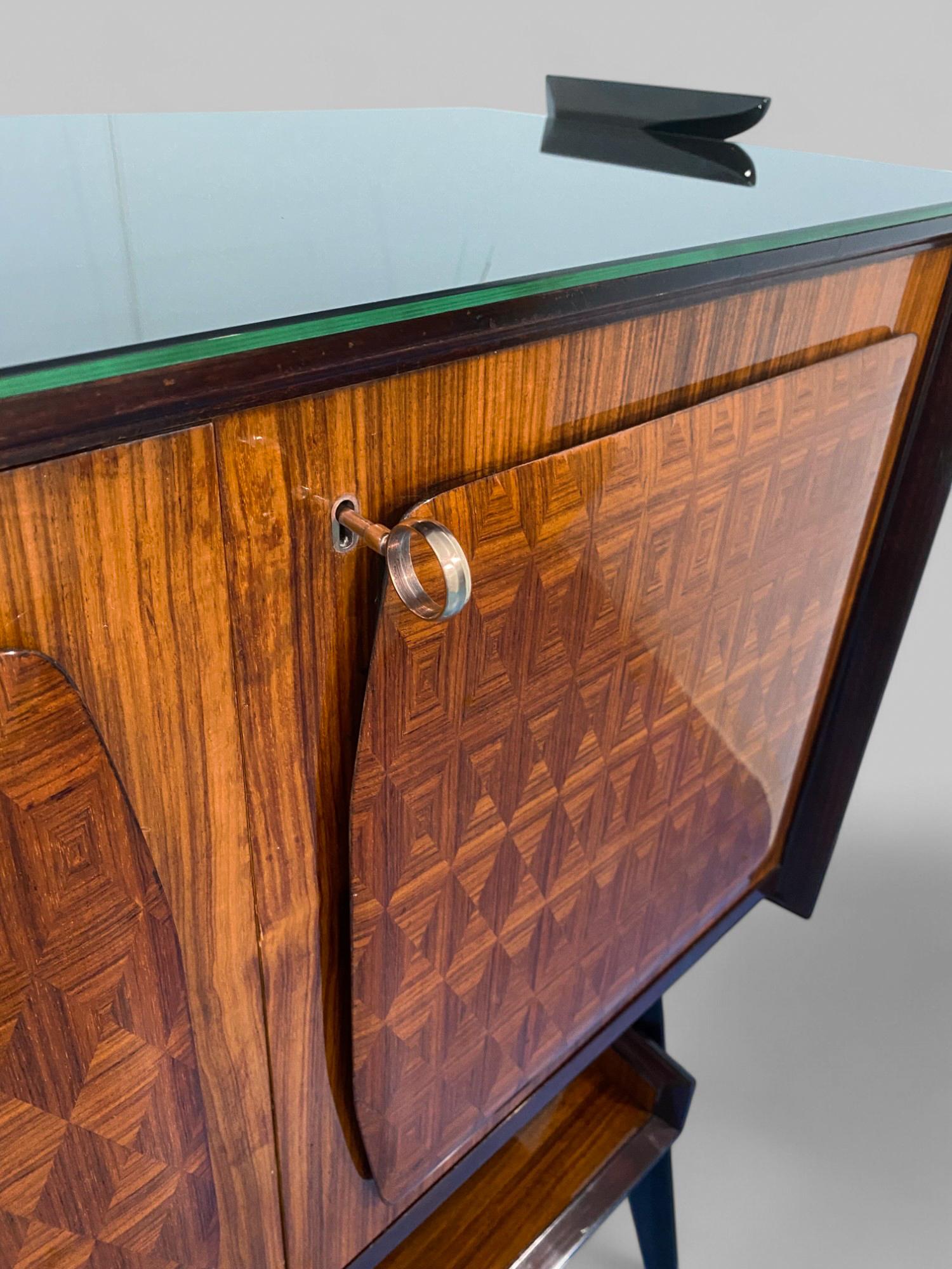 Mid-20th Century Italian Mid Century Cabinet Bar , Sideboard designed by Vittorio Dassi, 1955 For Sale