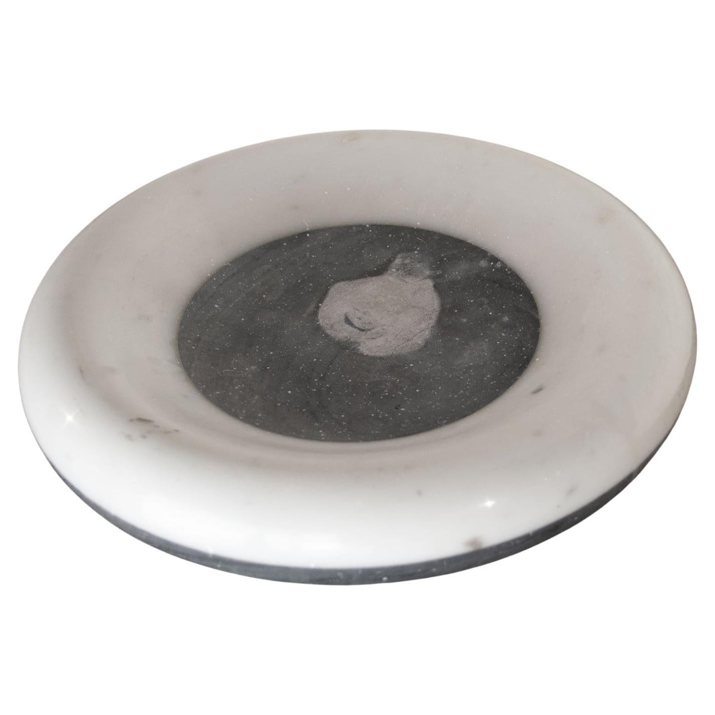 Italian mid century Carrara marble bowl 70s For Sale