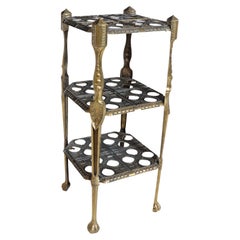 Italian Mid Century Cast Metal Shelves