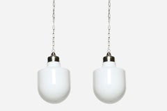 Large Italian Mid-Century Modern Ceiling Pendant, Glass & Metal, 1960s