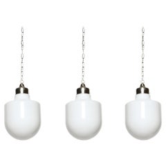 Italian Mid Century Ceiling Pendants large, Set of Three