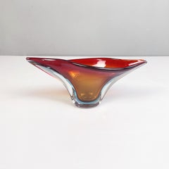 Italian Midcentury Centerpiece in Yellow, Red and Blue Murano Glass, 1960s