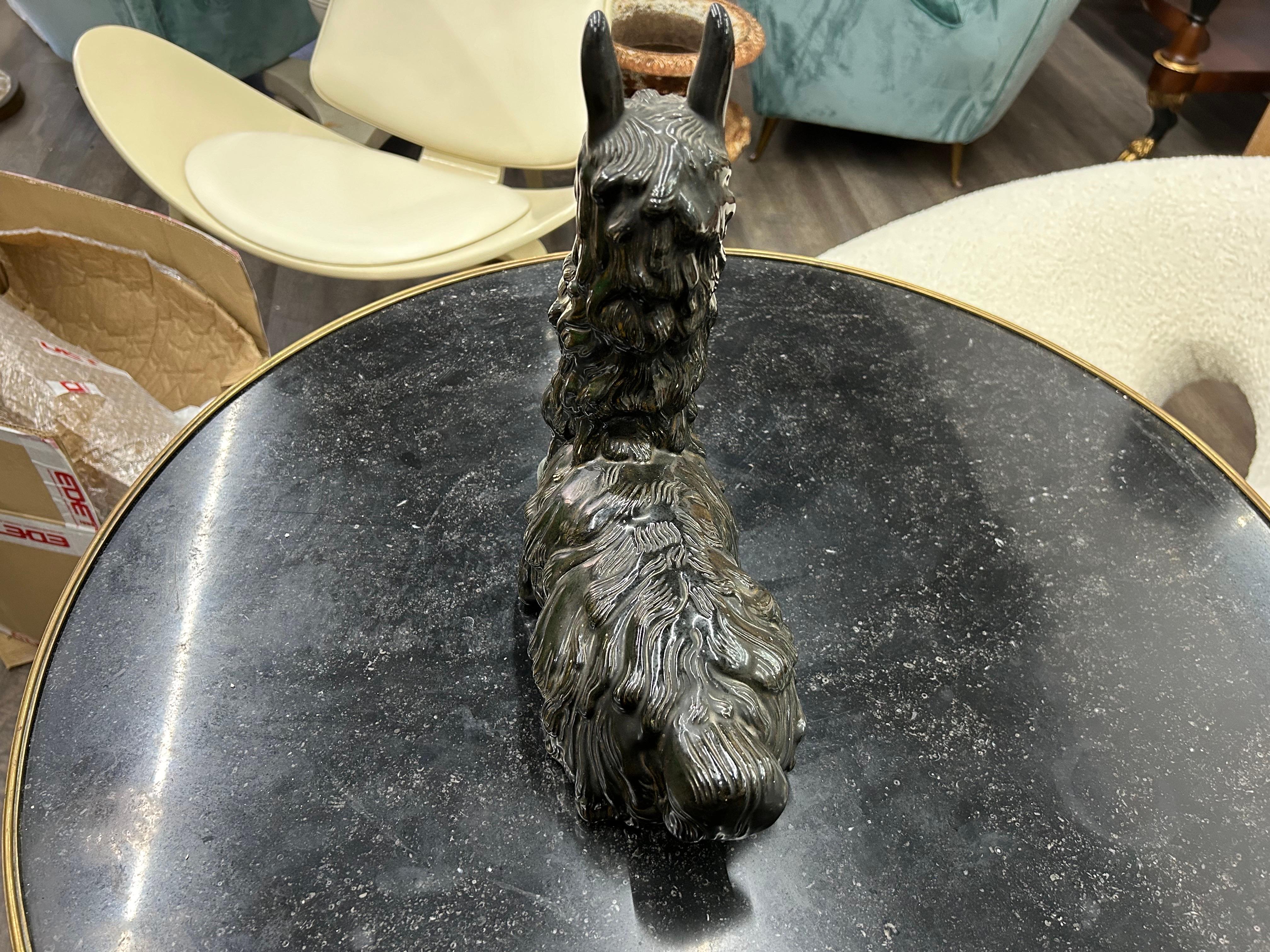 Italian Mid Century Ceramic Llama In Good Condition For Sale In Houston, TX